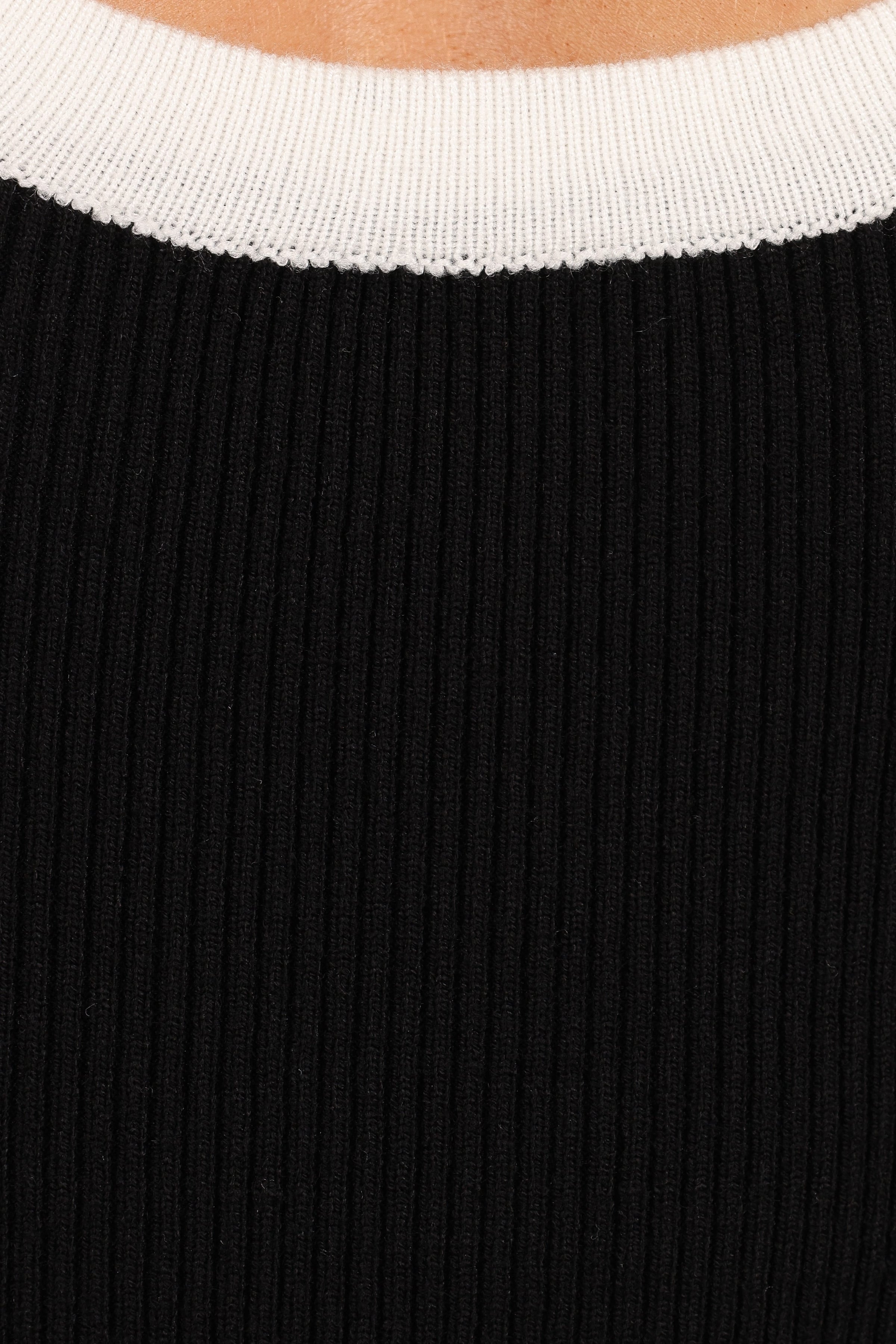 TOPS Esme Knit Tank - Black White