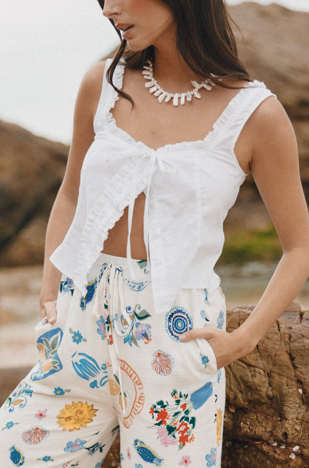 Collective Tops - Esmeralda Top - White secondary image