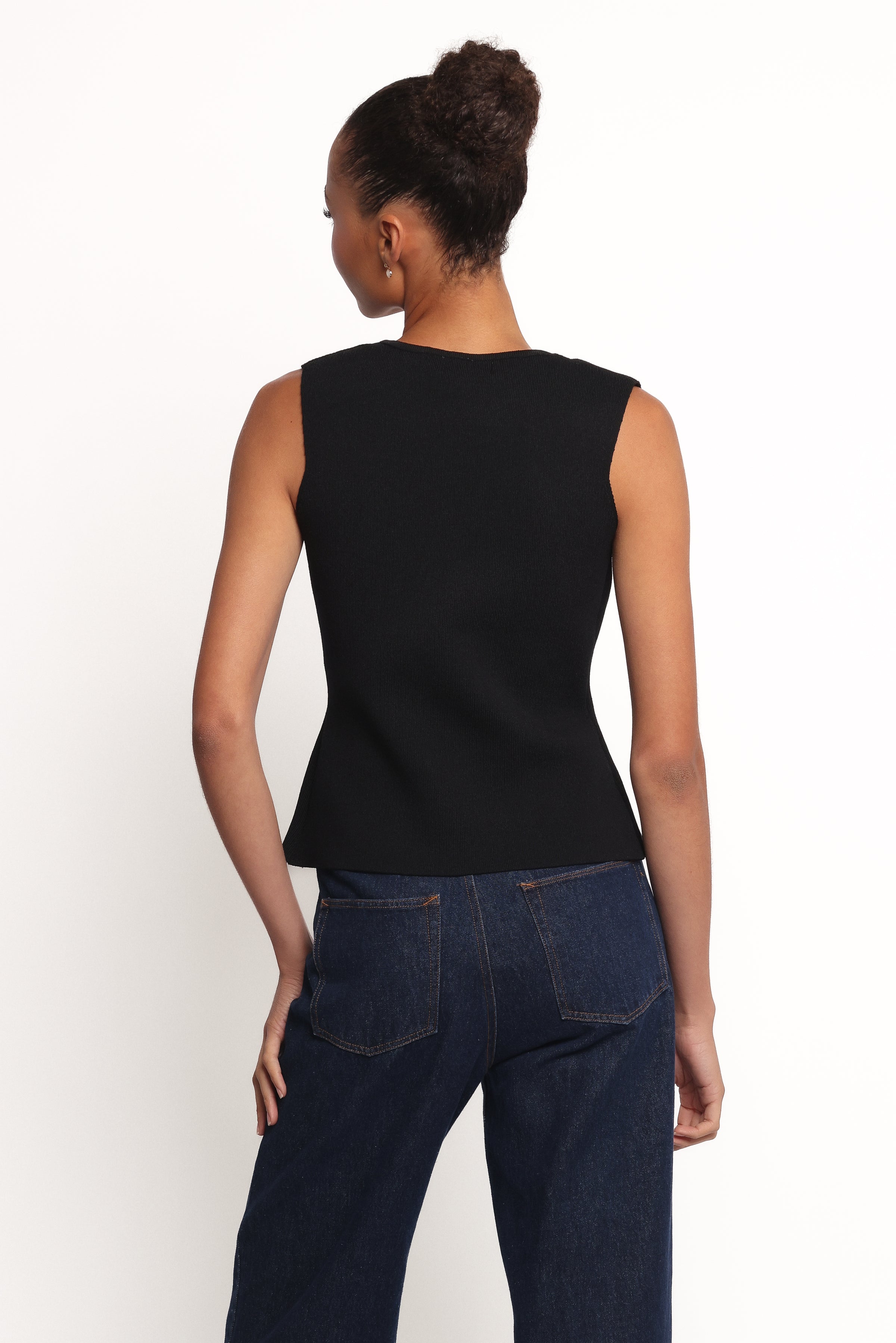 TOPS Everlee Knit Vest Top - Black