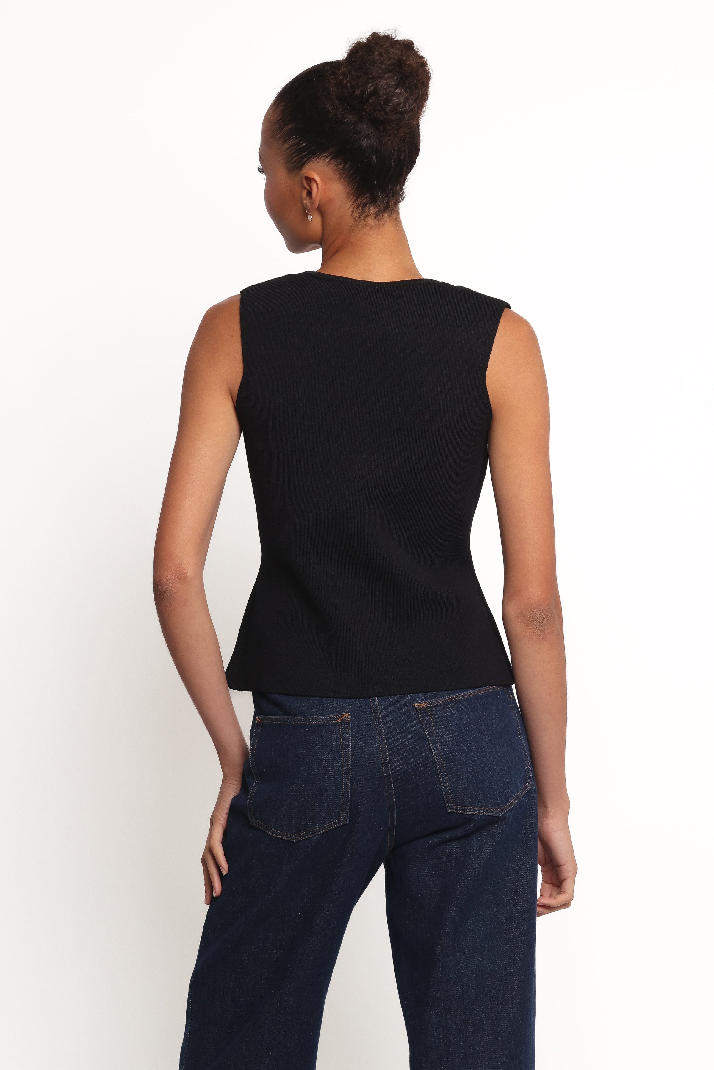 TOPS Everlee Knit Vest Top - Black