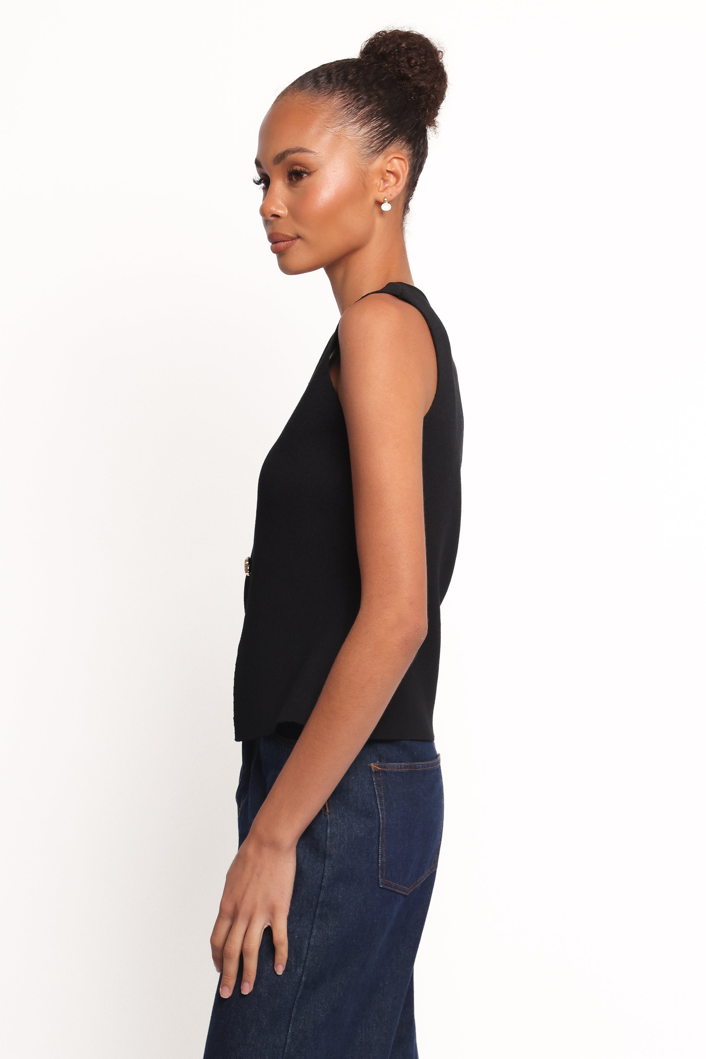 TOPS Everlee Knit Vest Top - Black