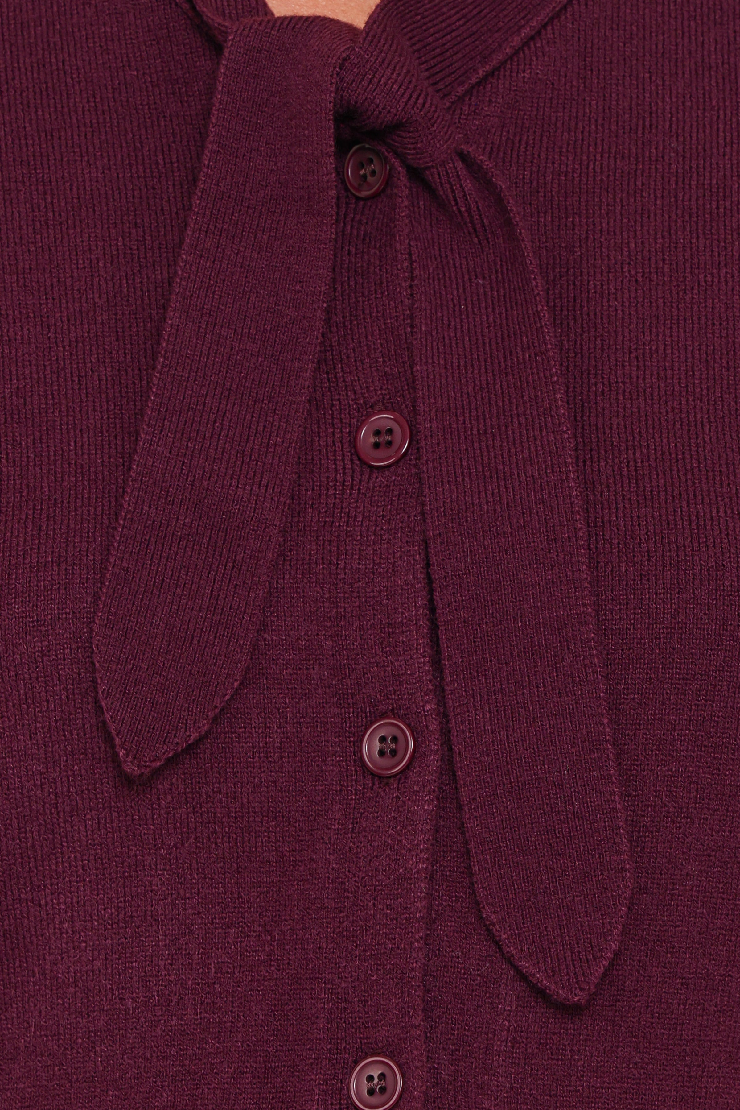 TOPS Ezra Scarf Knit Top - Burgundy