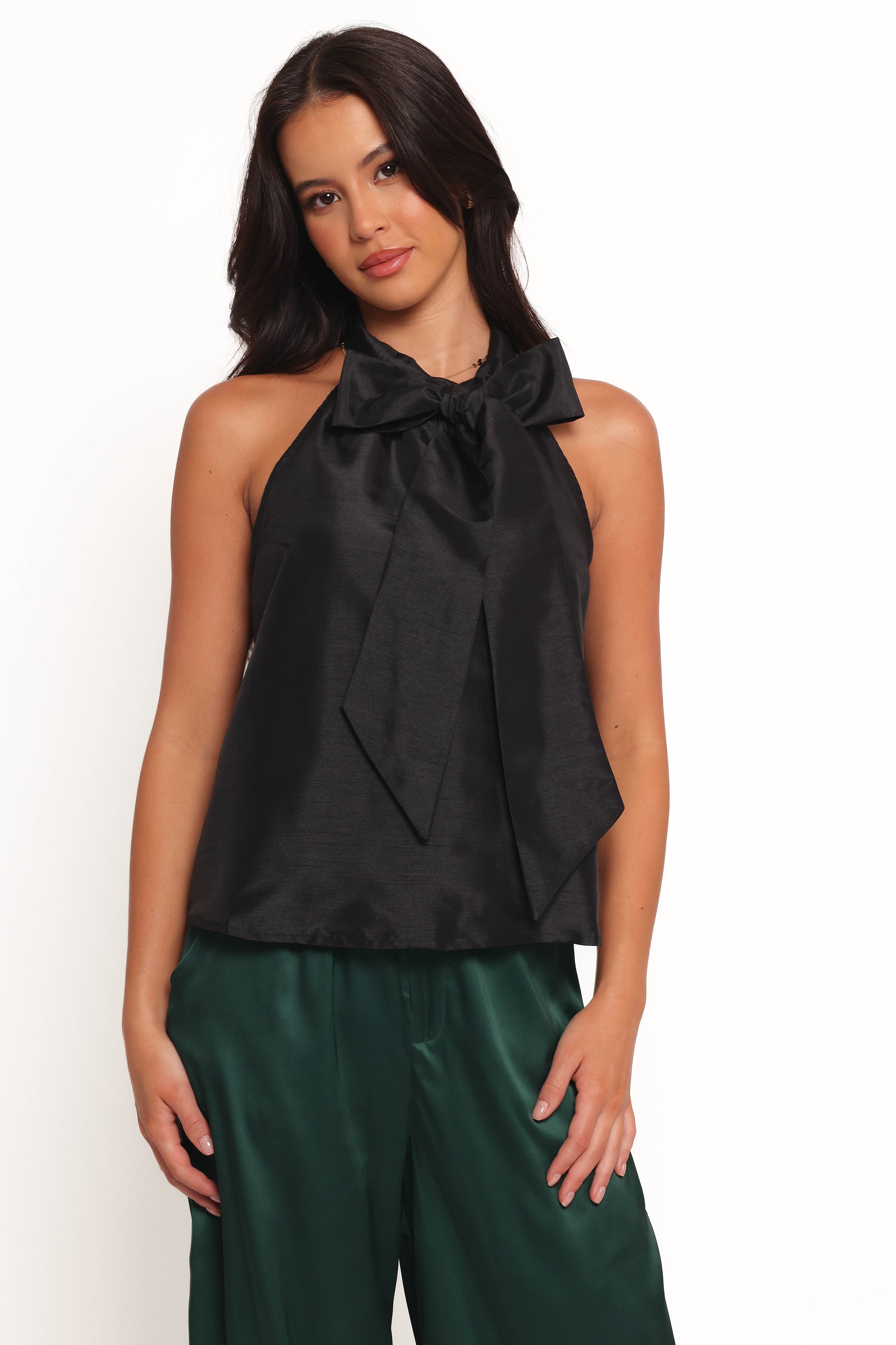 TOPS Faith Bow Top - Black