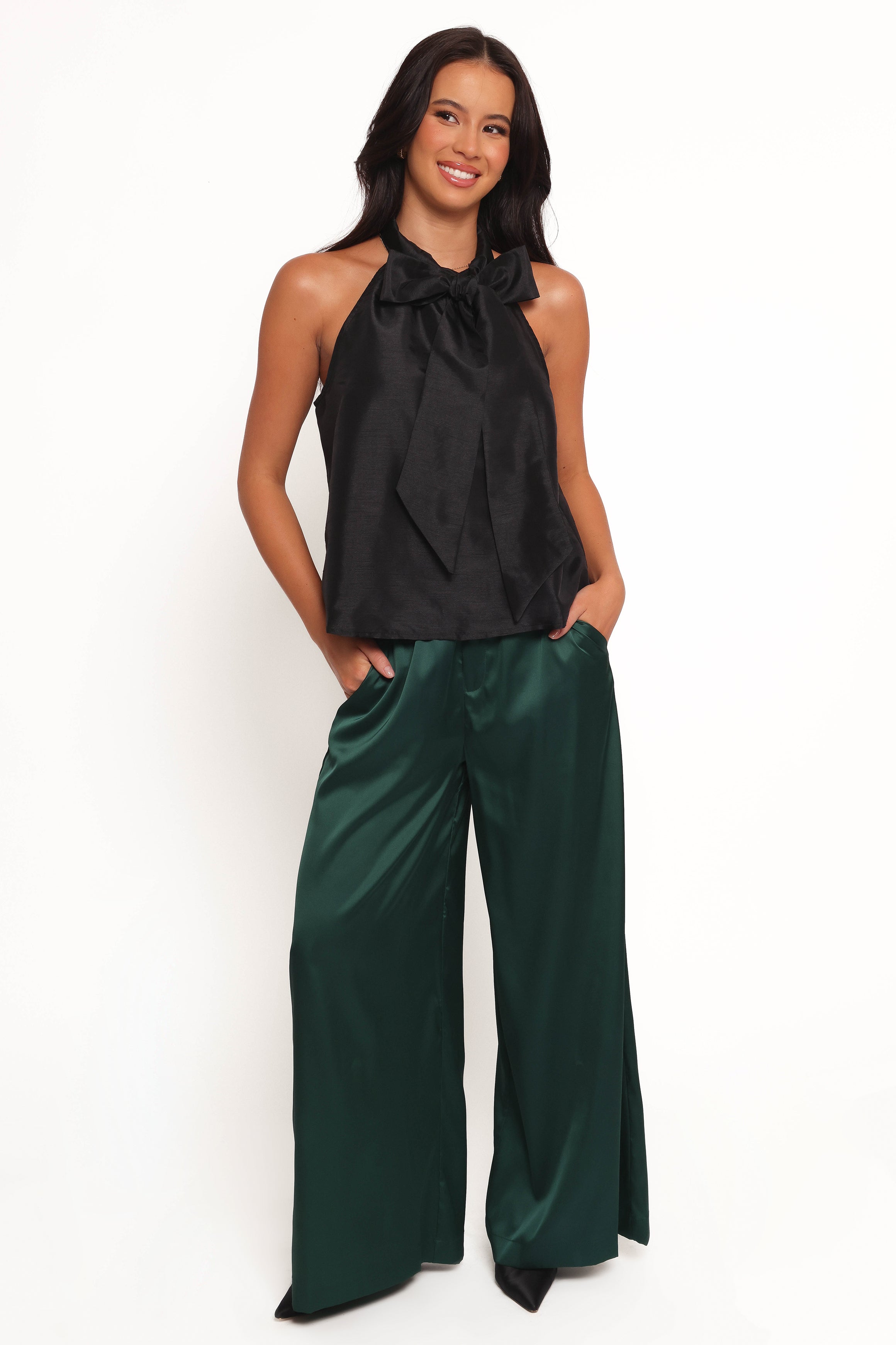 TOPS Faith Bow Top - Black