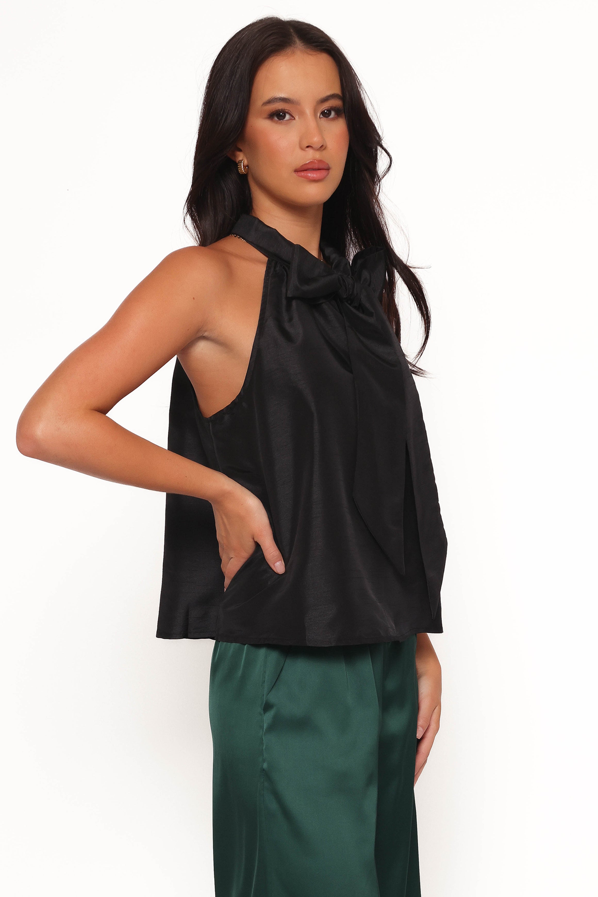 TOPS Faith Bow Top - Black