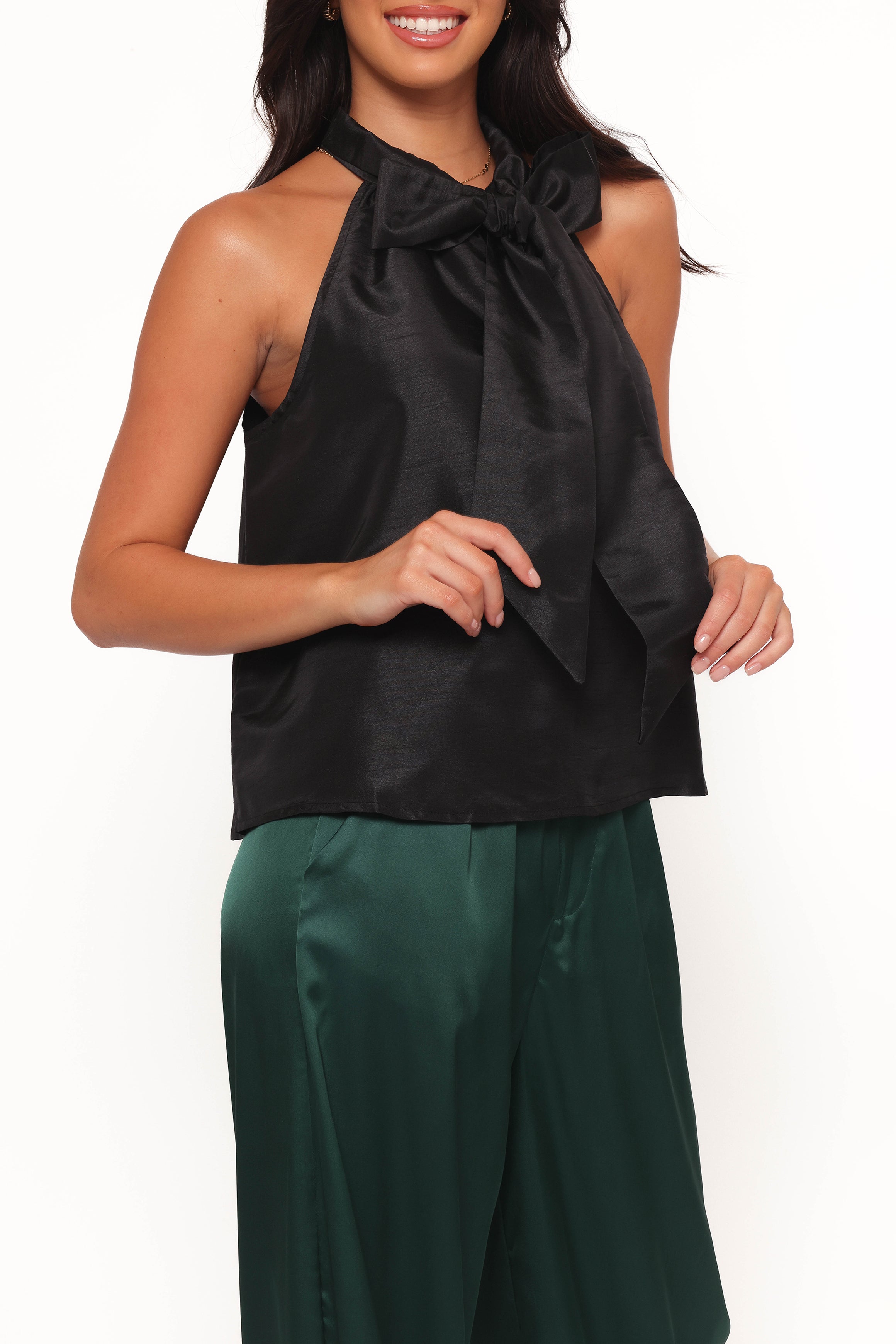 TOPS Faith Bow Top - Black