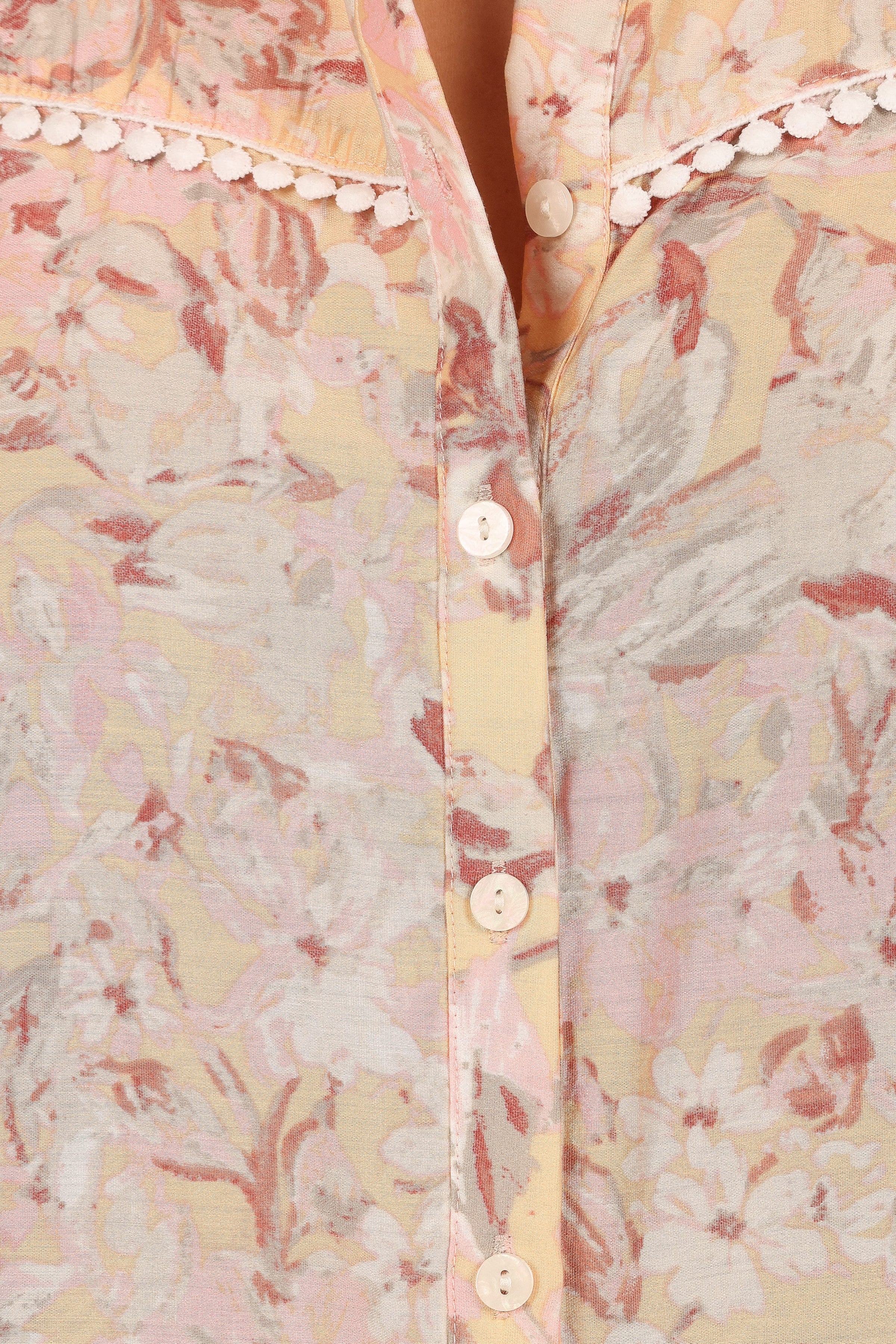 TOPS Floria Top - Beige Floral