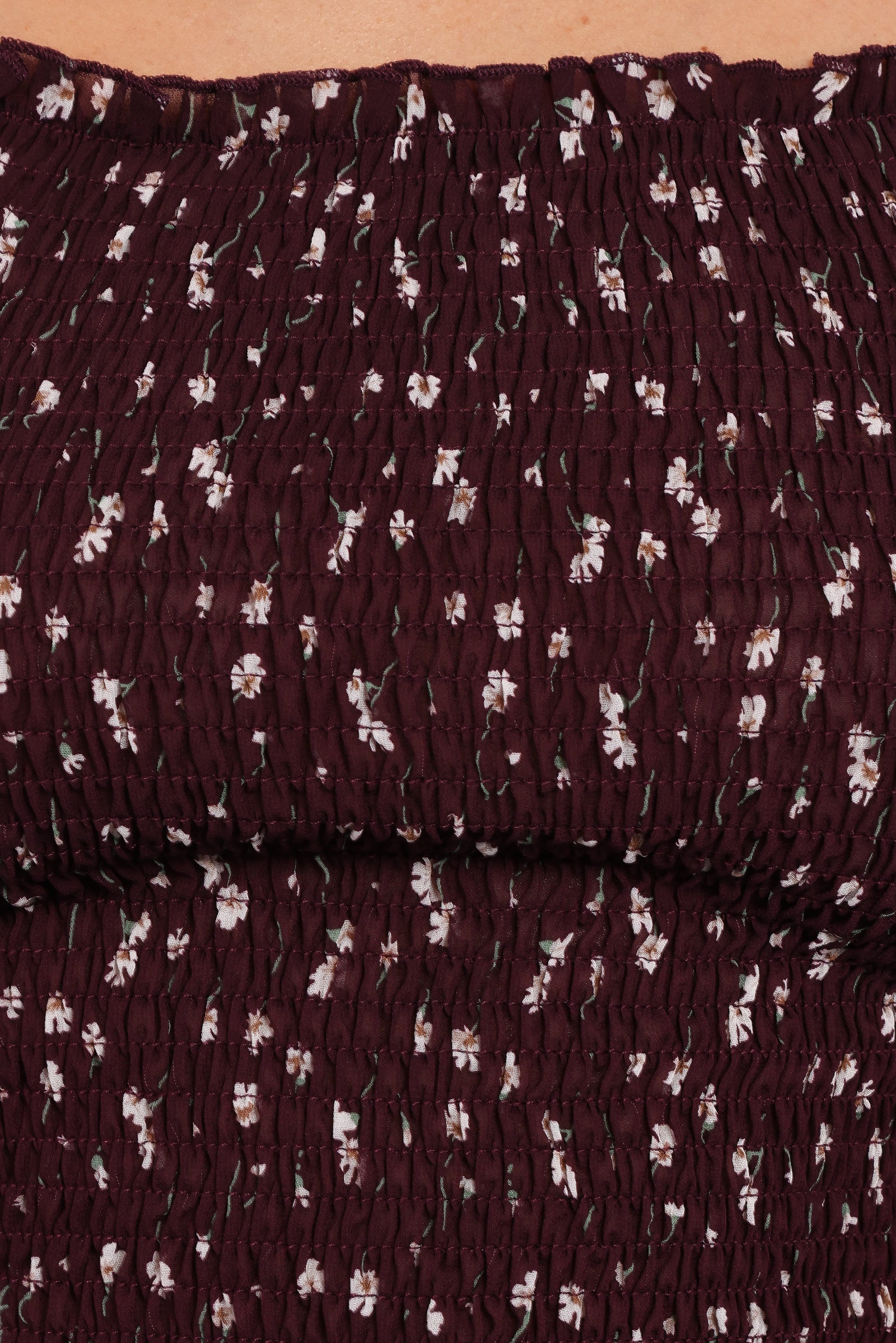 TOPS Greta Top - Burgundy Floral