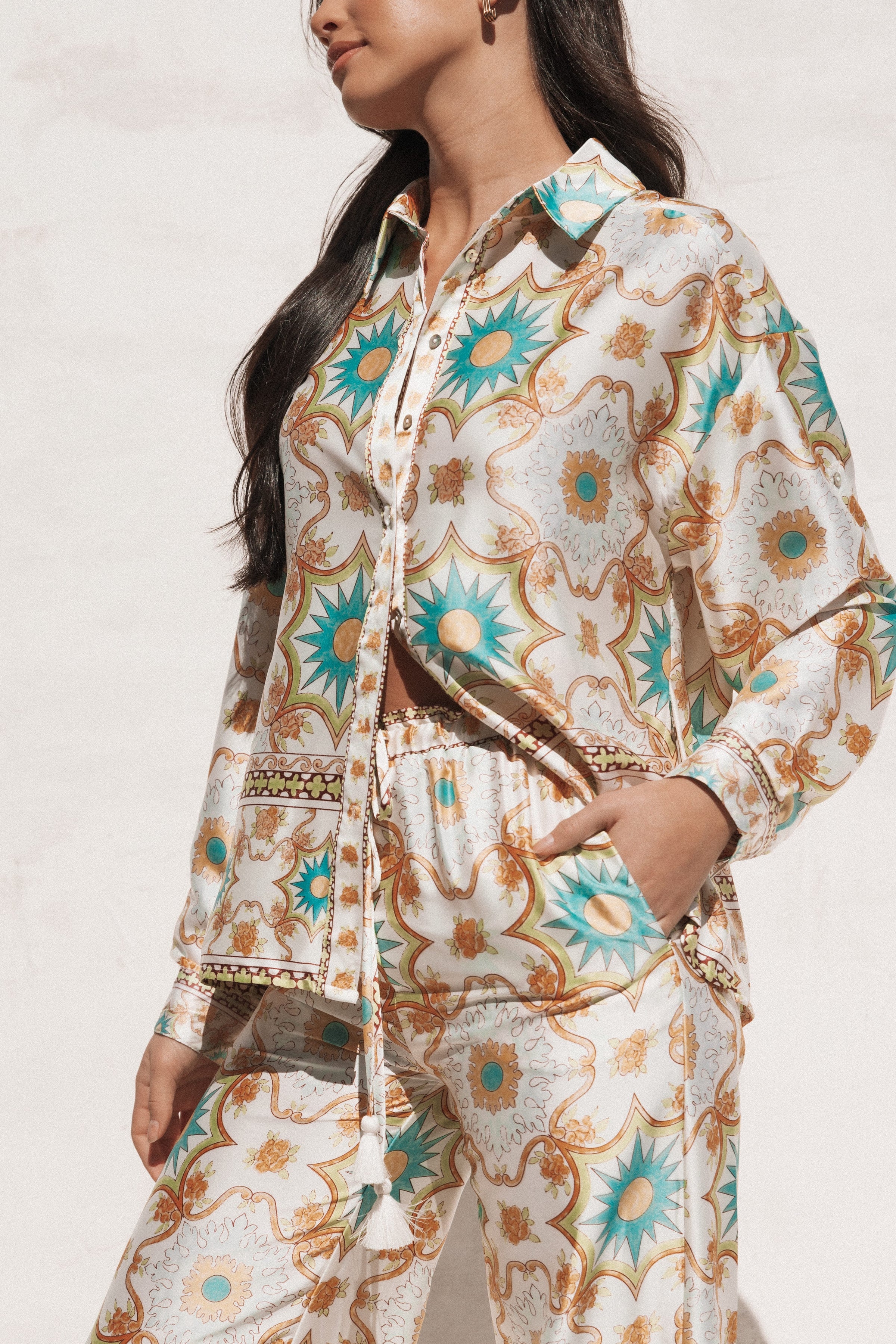 TOPS Gretel Shirt - White Multi