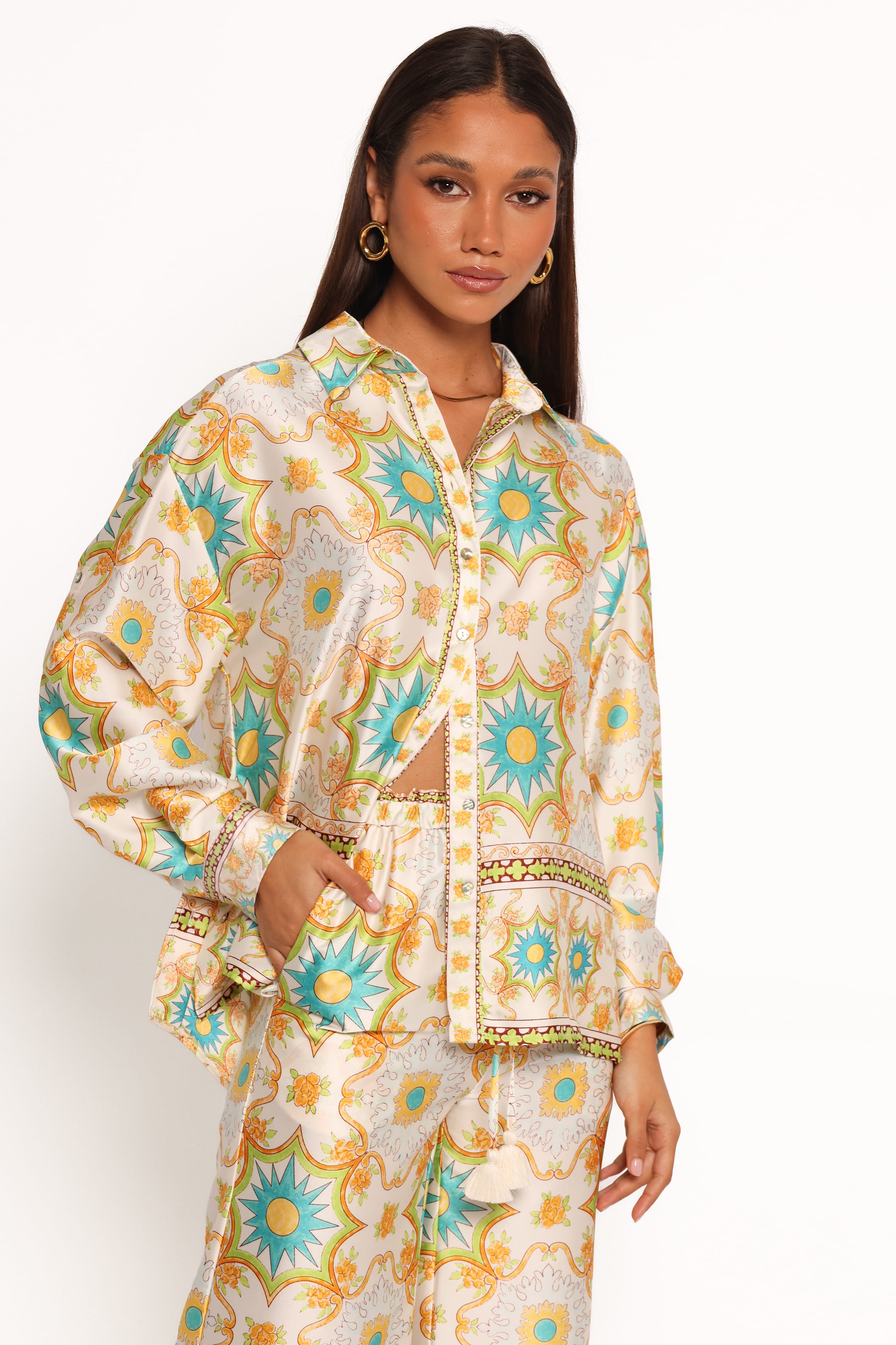 TOPS Gretel Shirt - White Multi