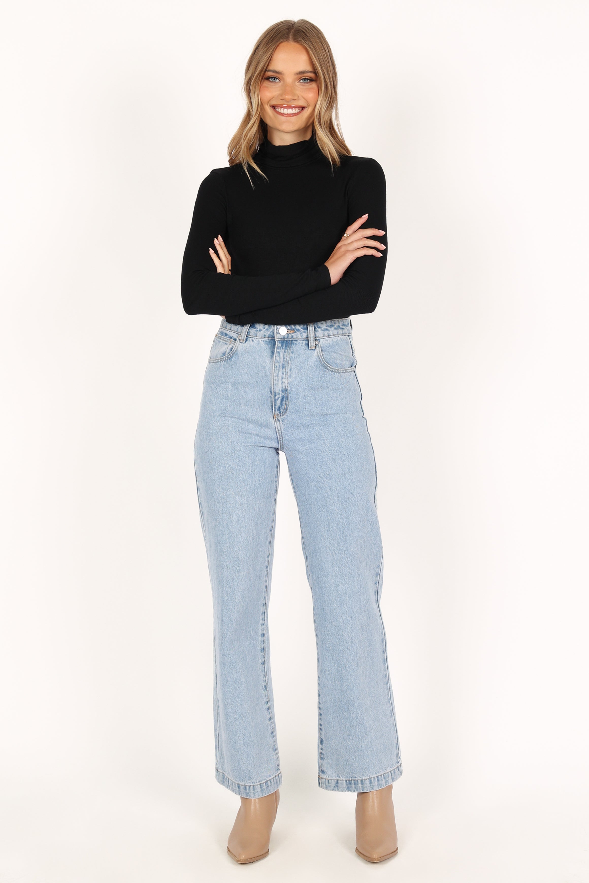 TOPS @Hamish Ribbed Knit Bodysuit - Black