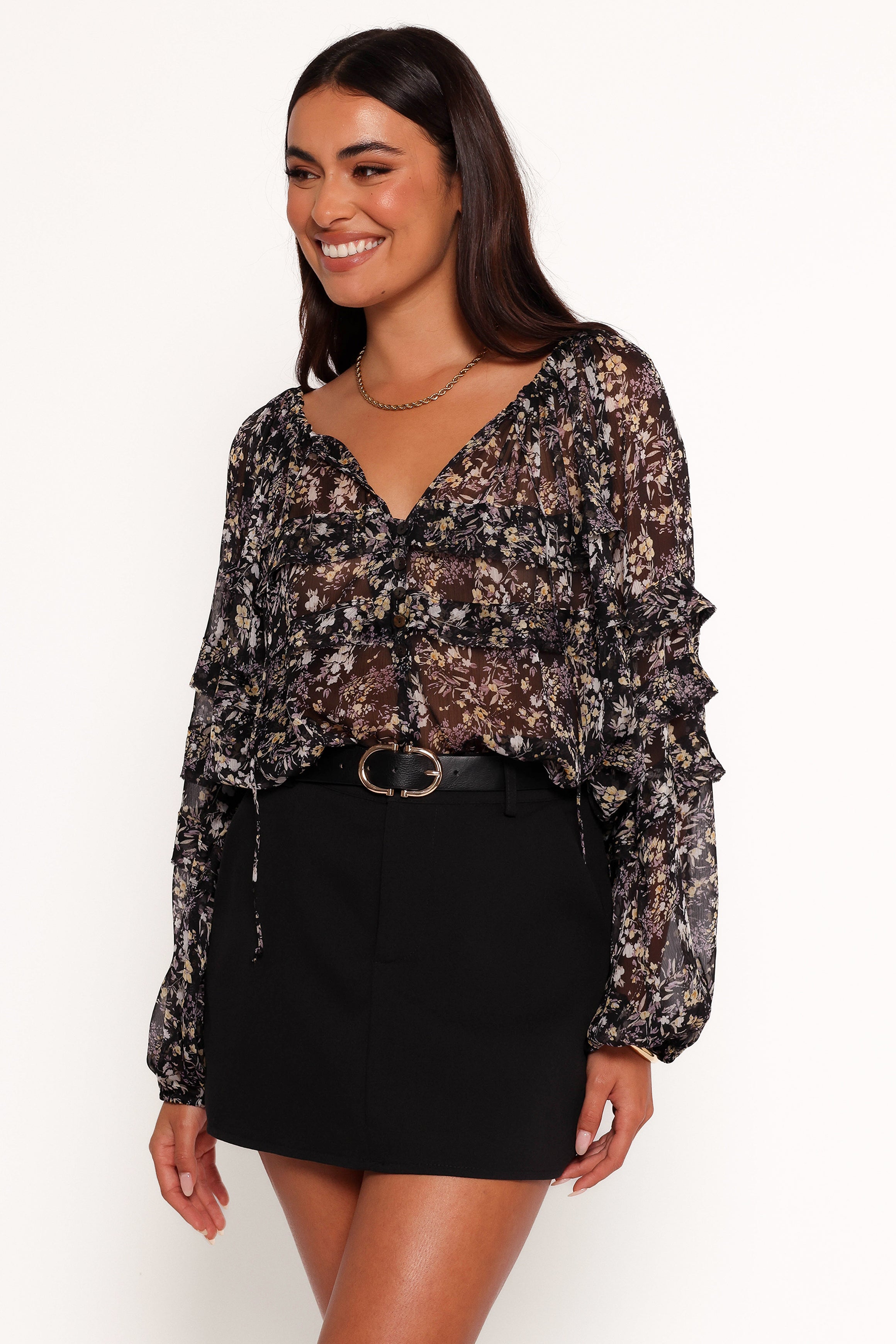 TOPS Hana Top - Black Multi