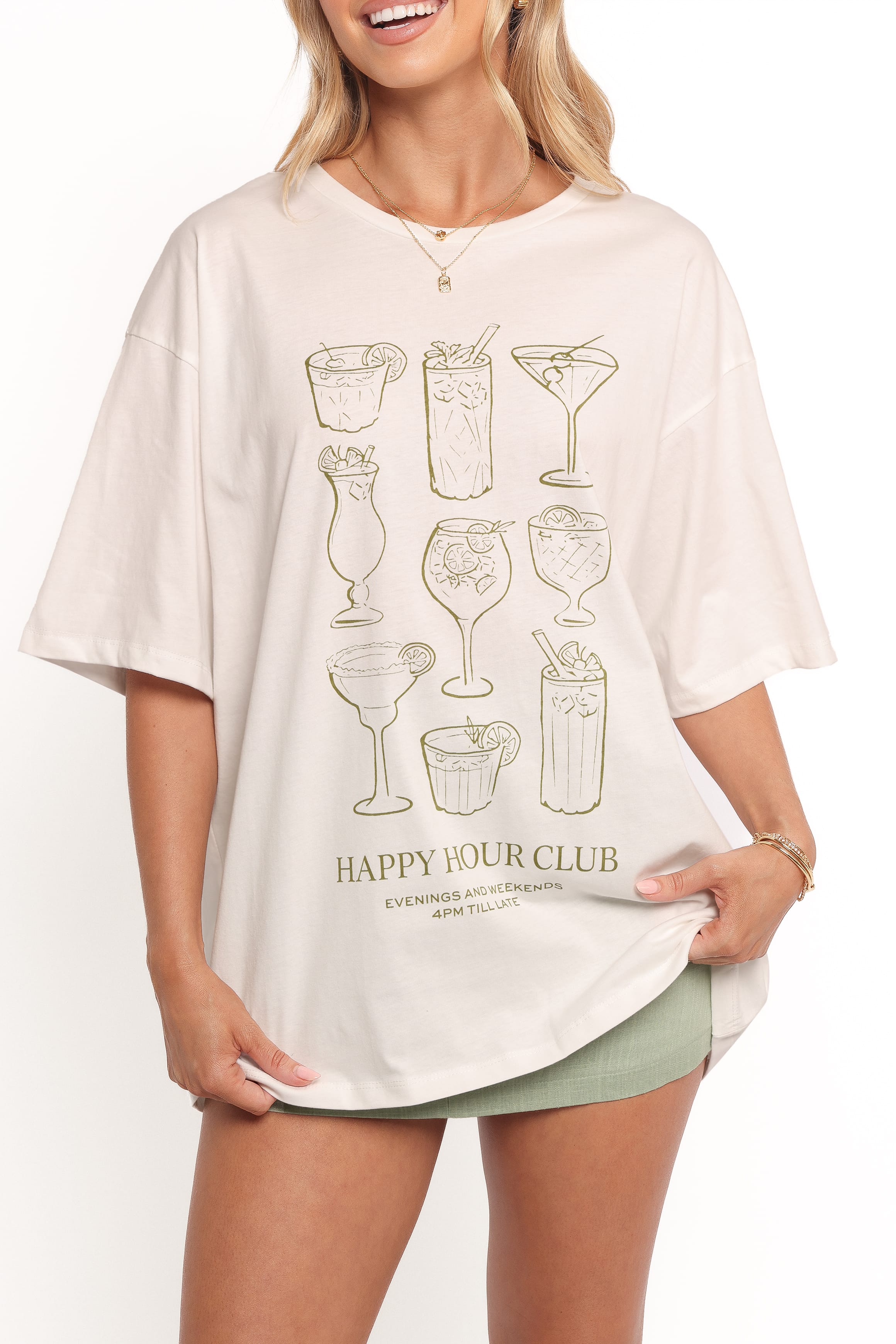 TOPS Happy Hour Tee - White