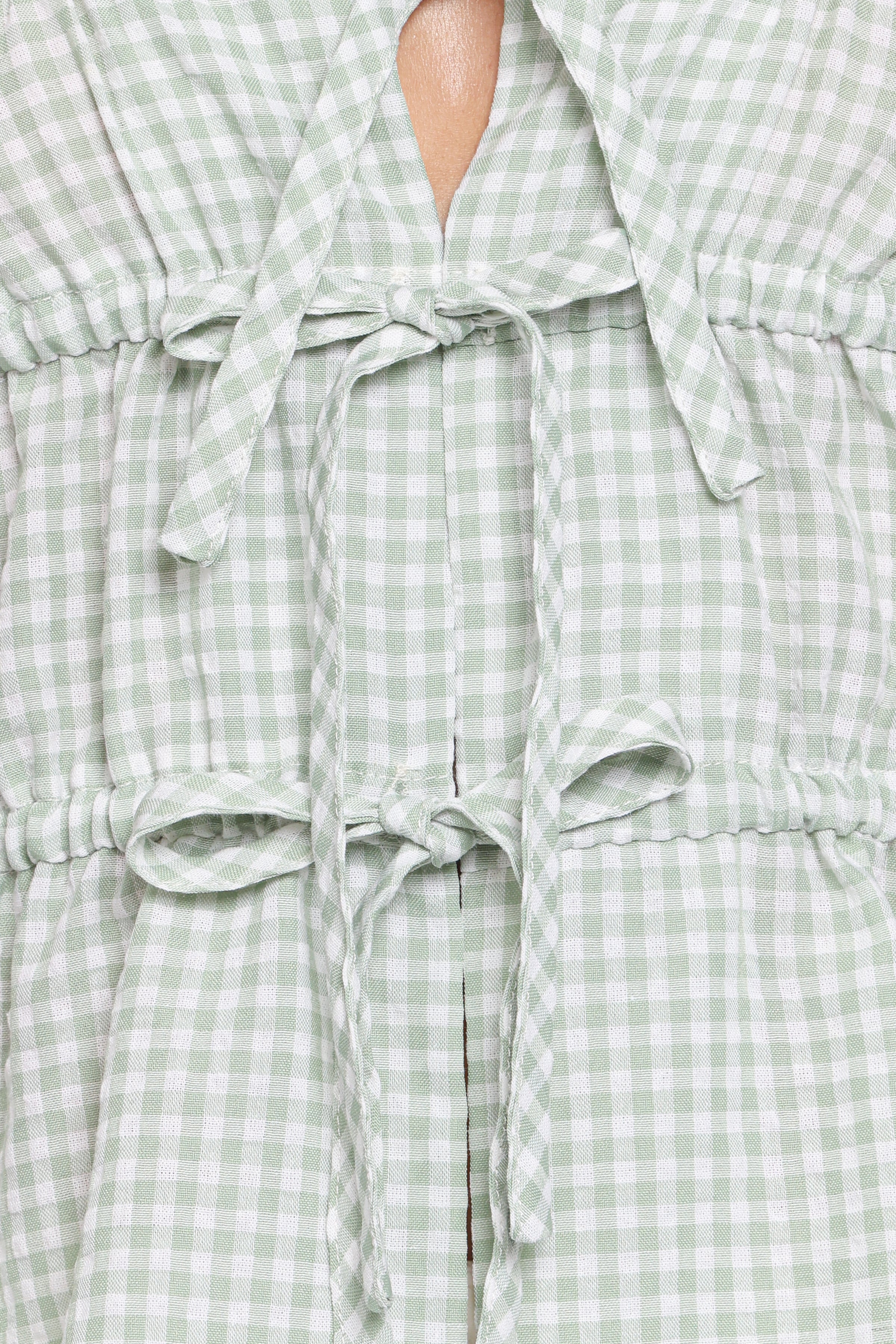 TOPS Harper Top - Sage Gingham