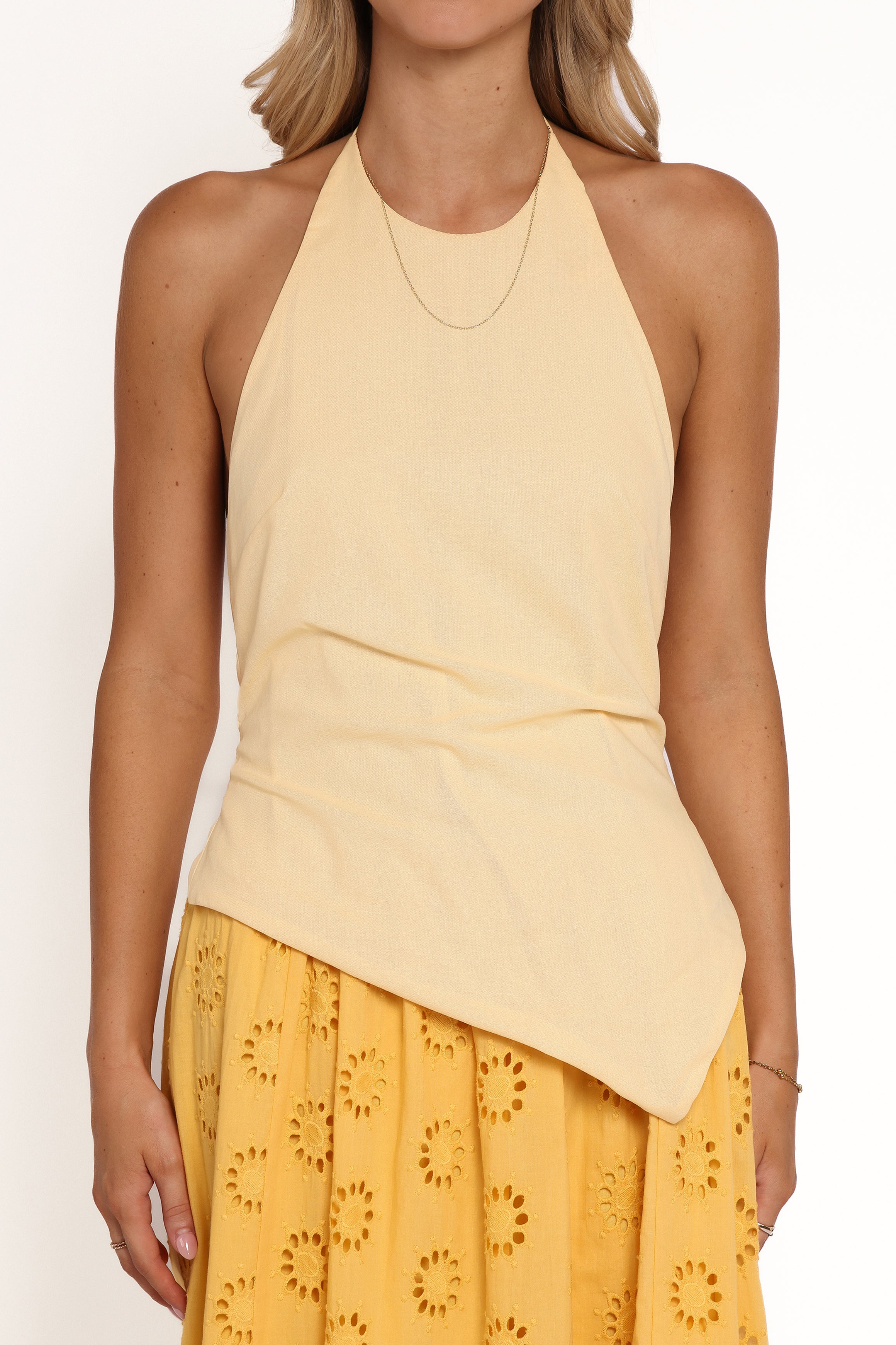 TOPS Ilyana Halter Top - Yellow