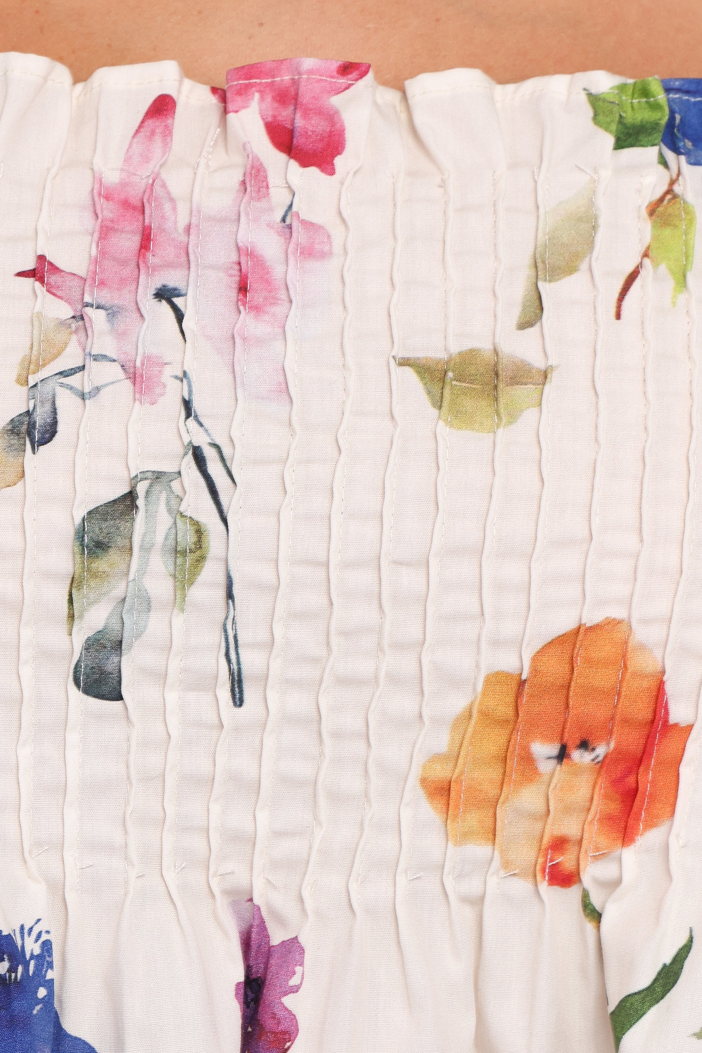 TOPS Indira Pleated Top With Shoulder Ties - Multi