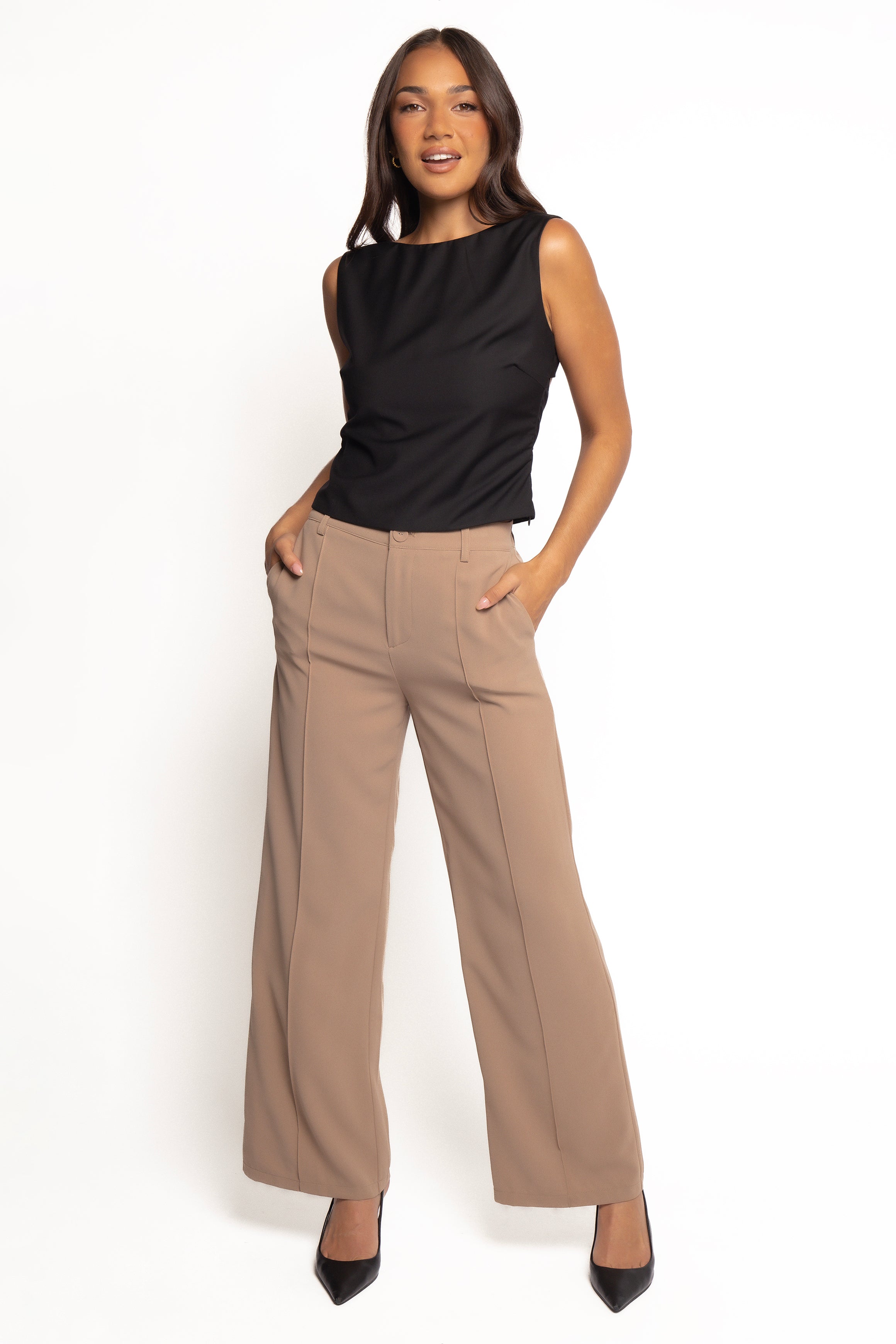 TOPS Janaina Open Back Top - Black