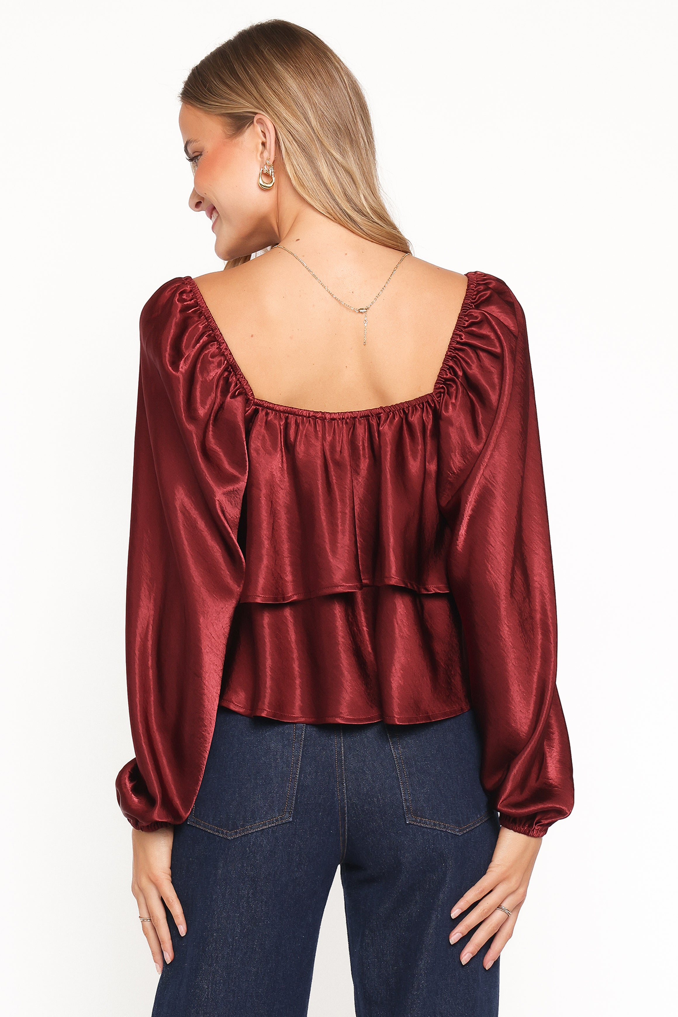 TOPS Janina Blouse - Wine