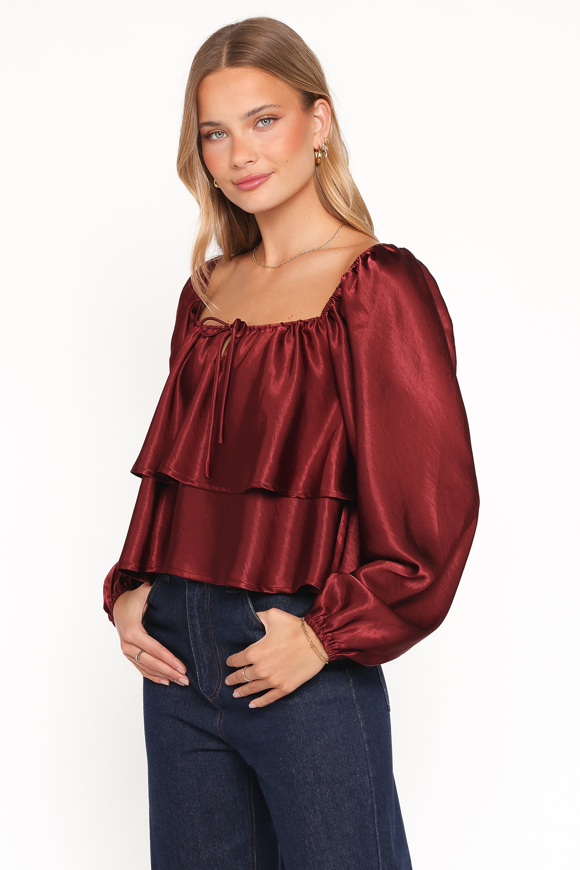 TOPS Janina Blouse - Wine