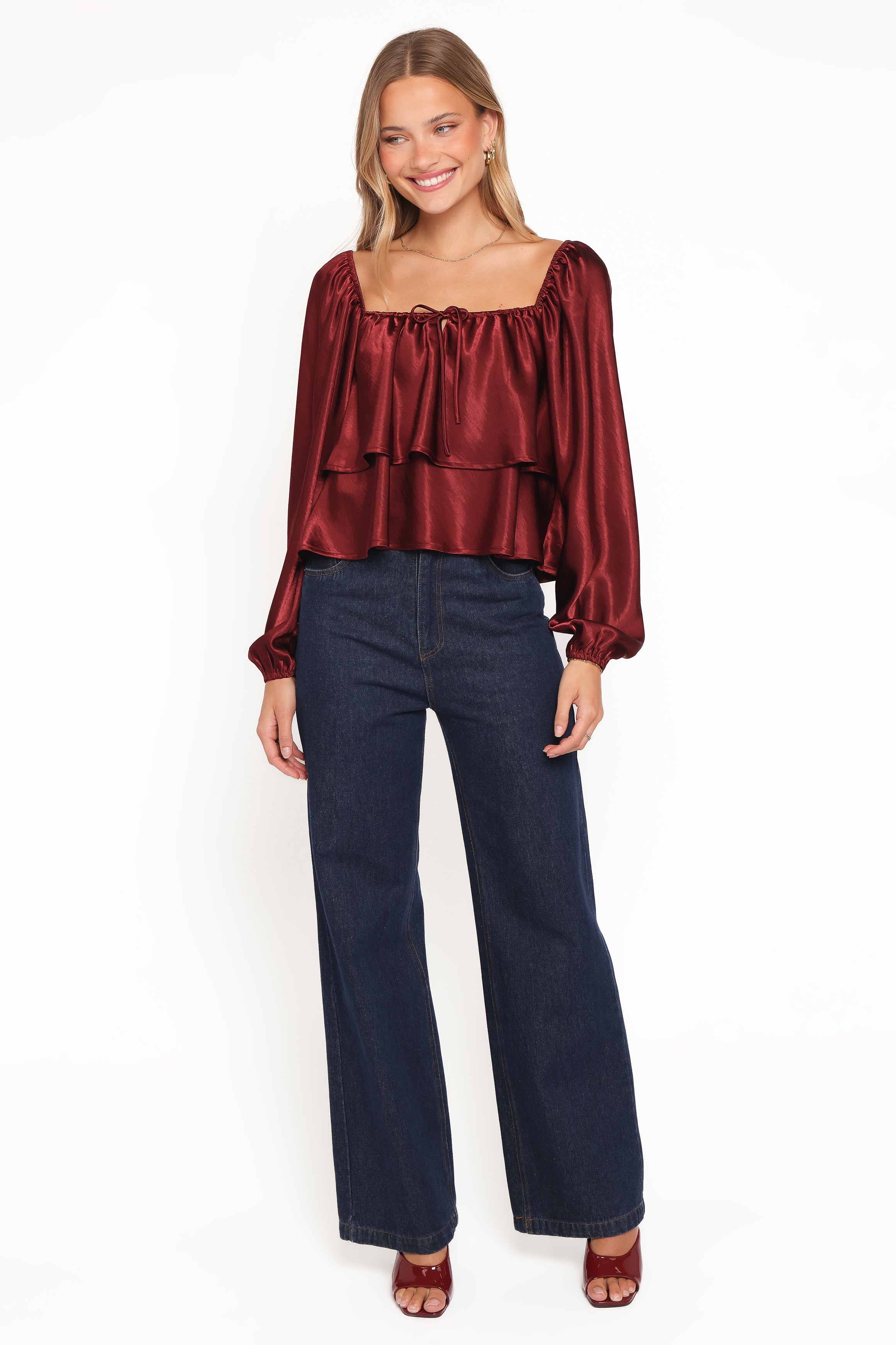 TOPS Janina Blouse - Wine
