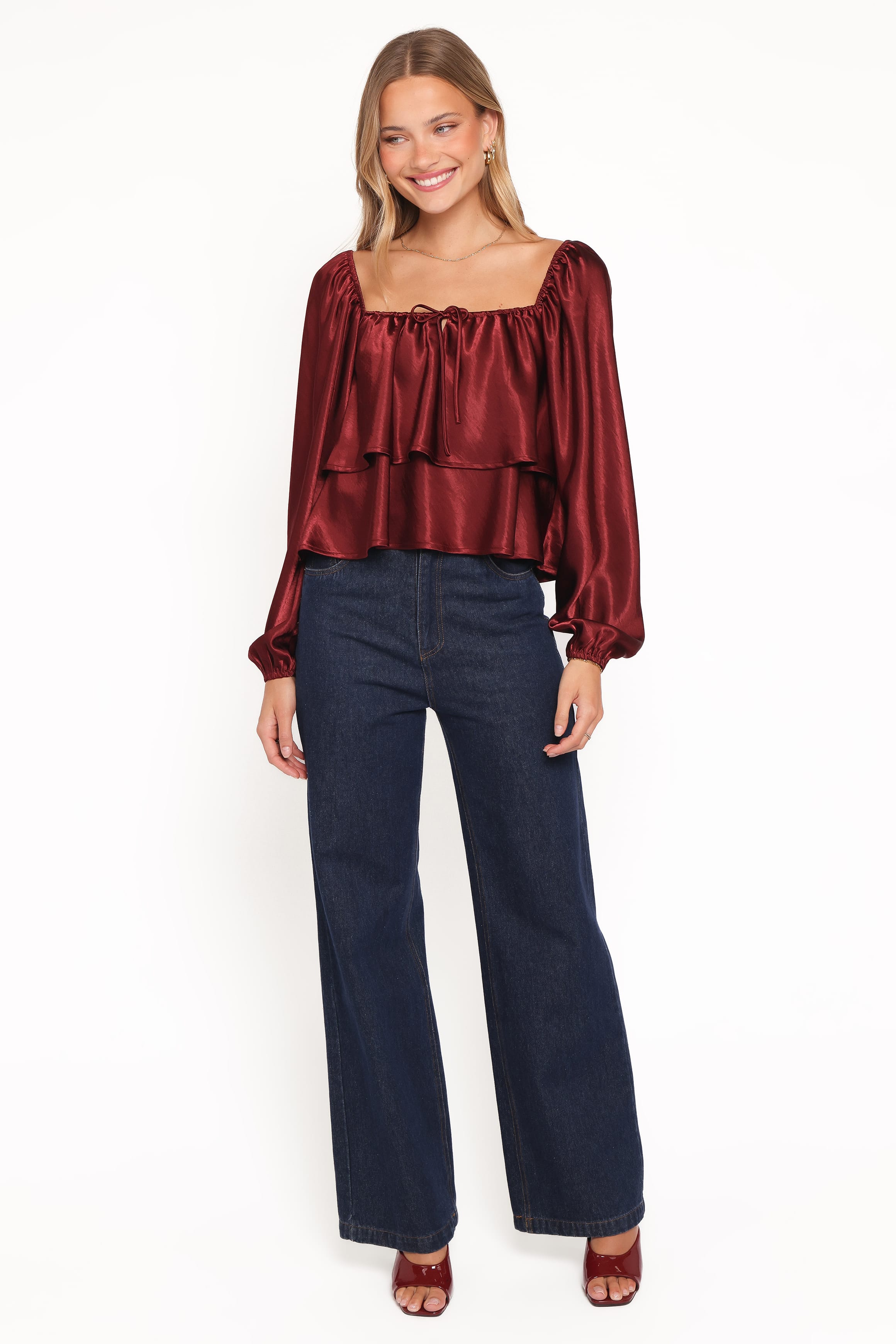 TOPS Janina Blouse - Wine