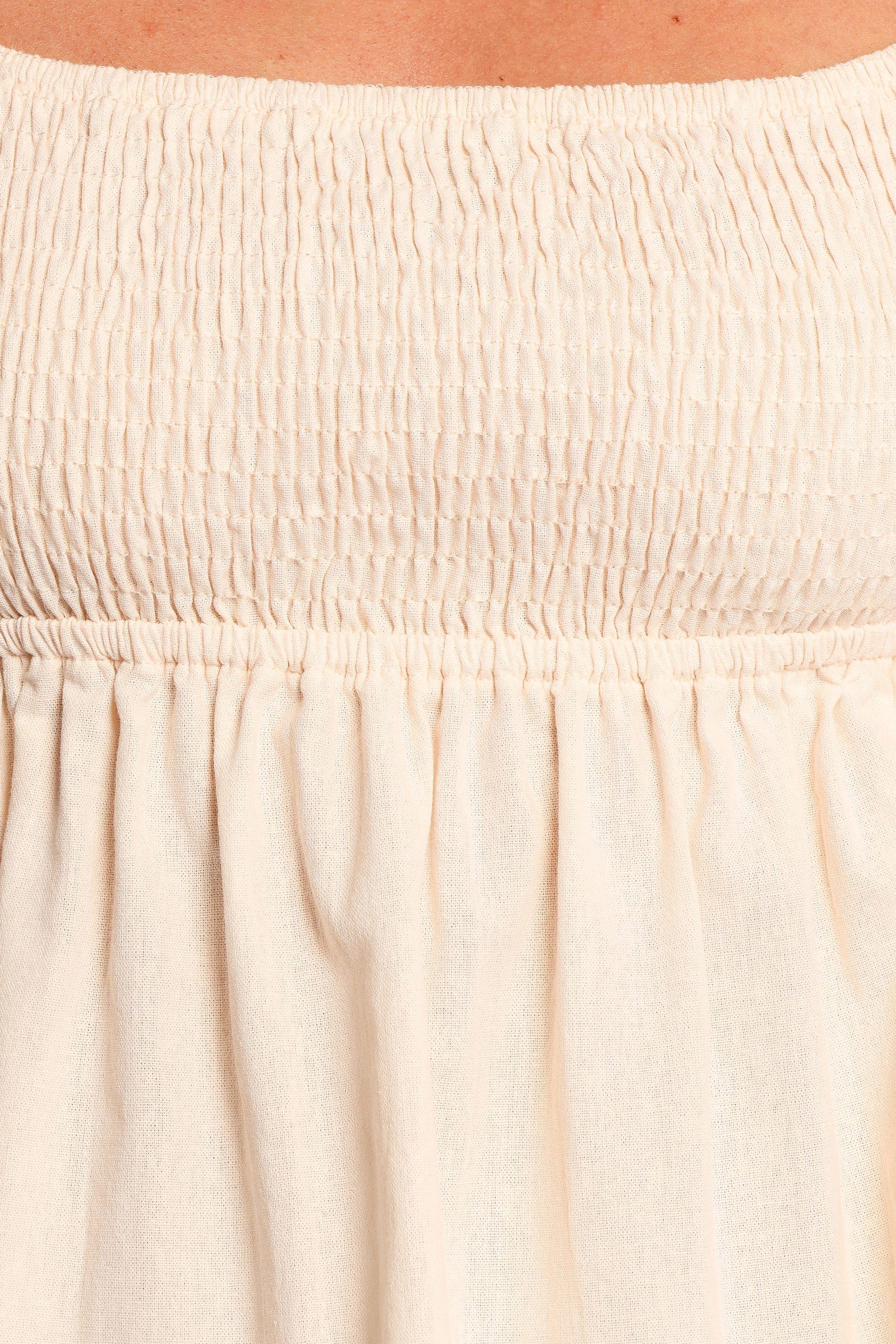 TOPS Jemima Puff Sleeve Top - Beige