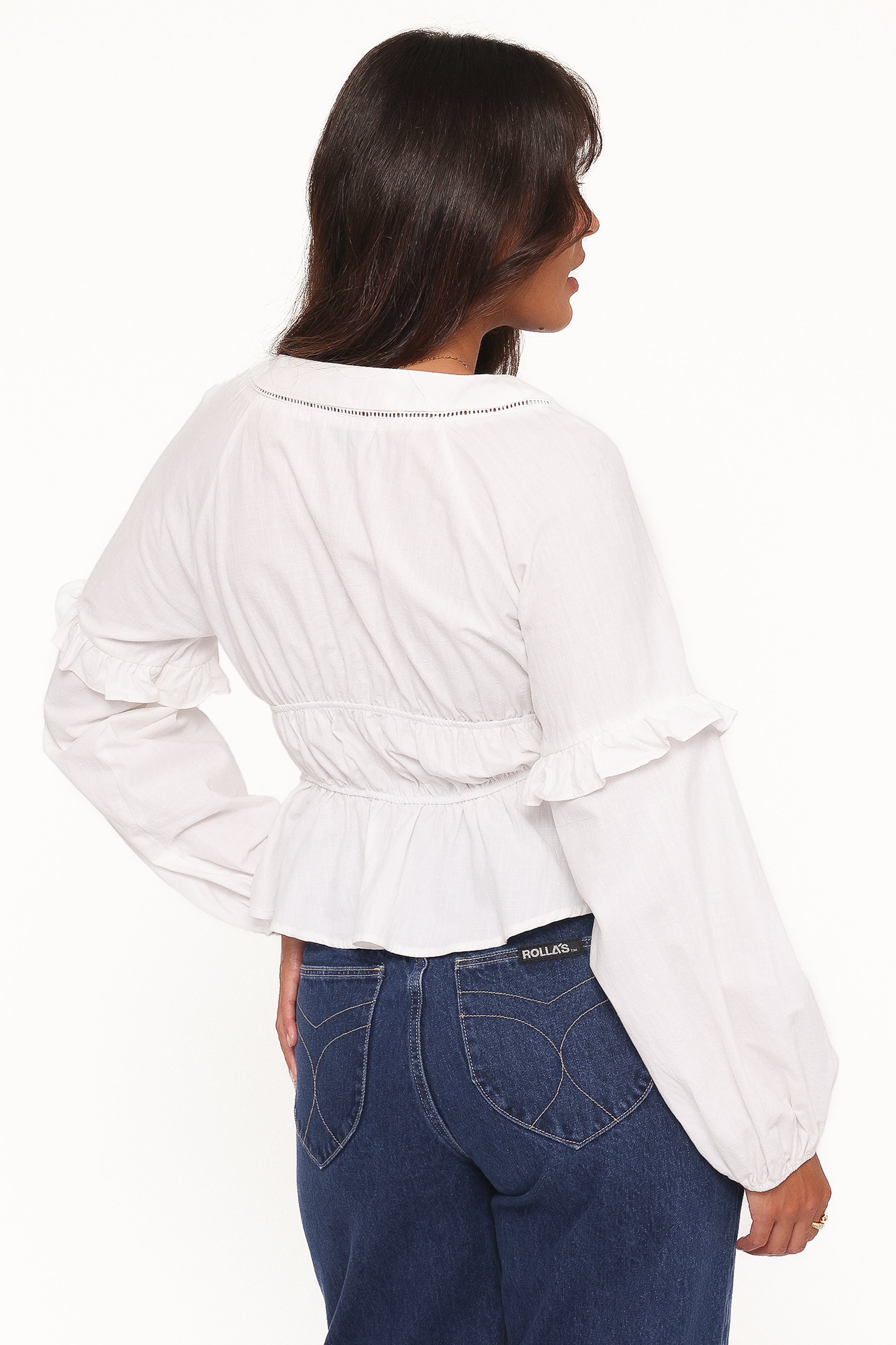 TOPS Jewel Tie Top - White