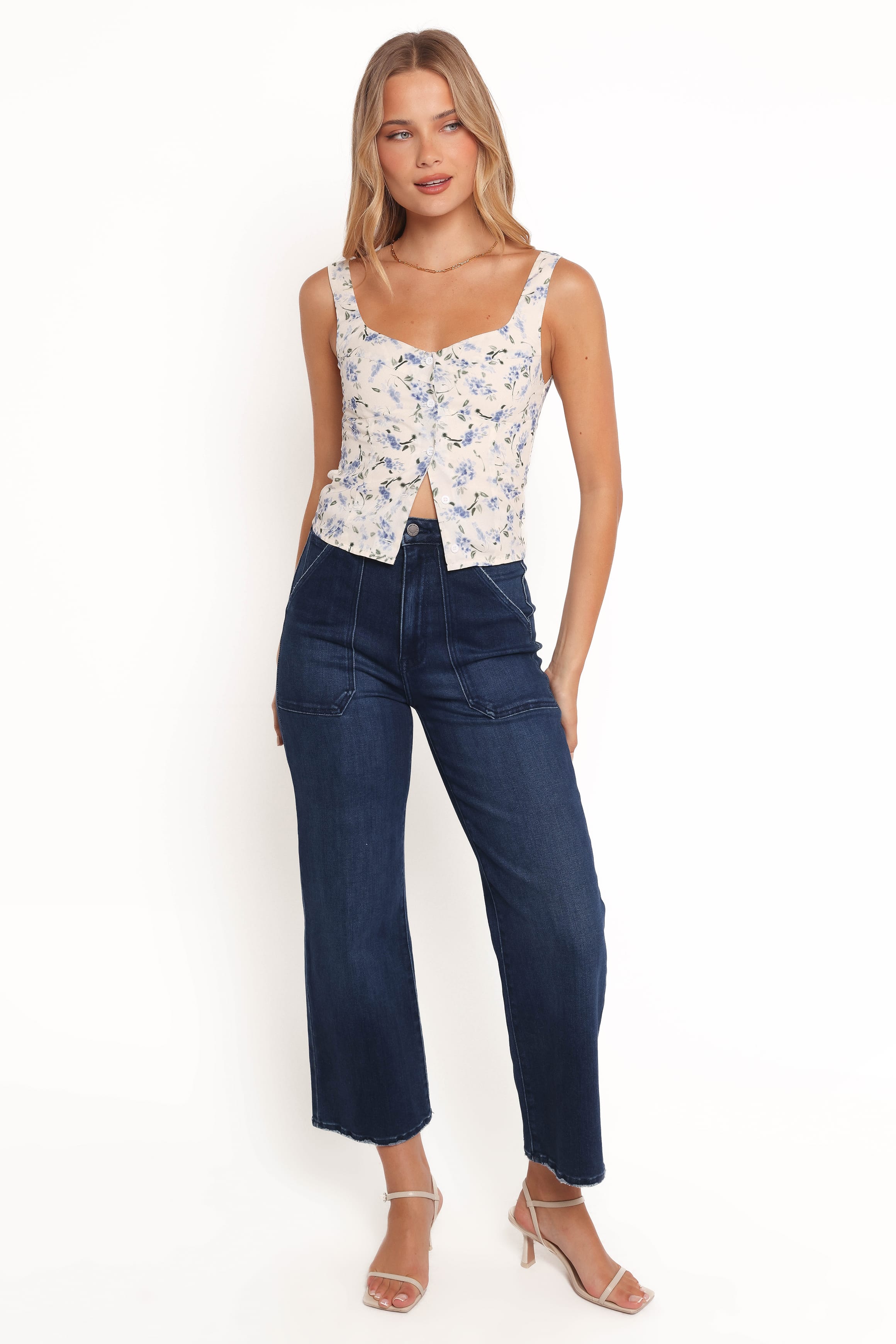 TOPS Jia Top - Ivory Floral