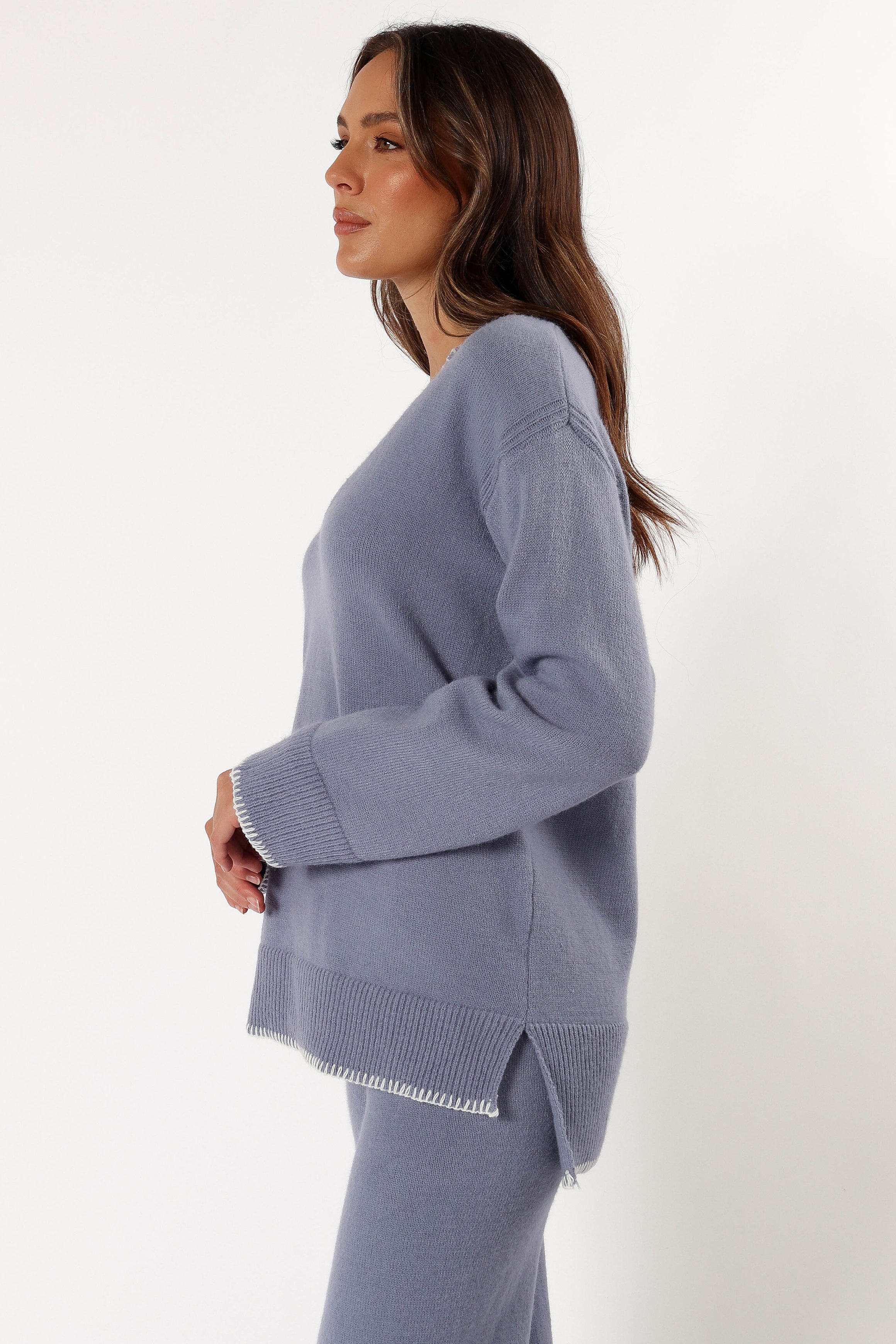 TOPS @Josslyn Sweater - Grey (Hold for Cool Beginnings)