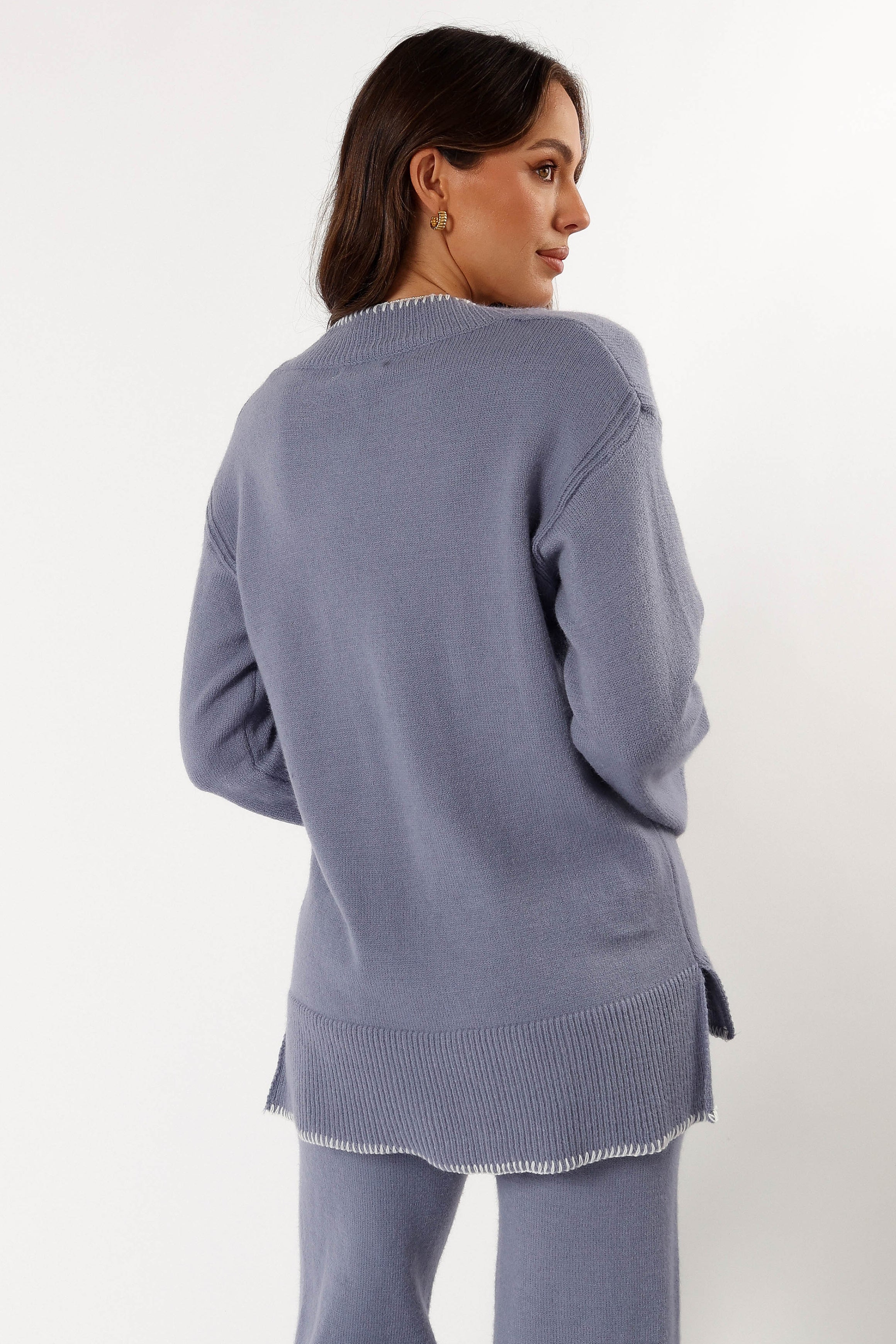 TOPS @Josslyn Sweater - Grey (Hold for Cool Beginnings)