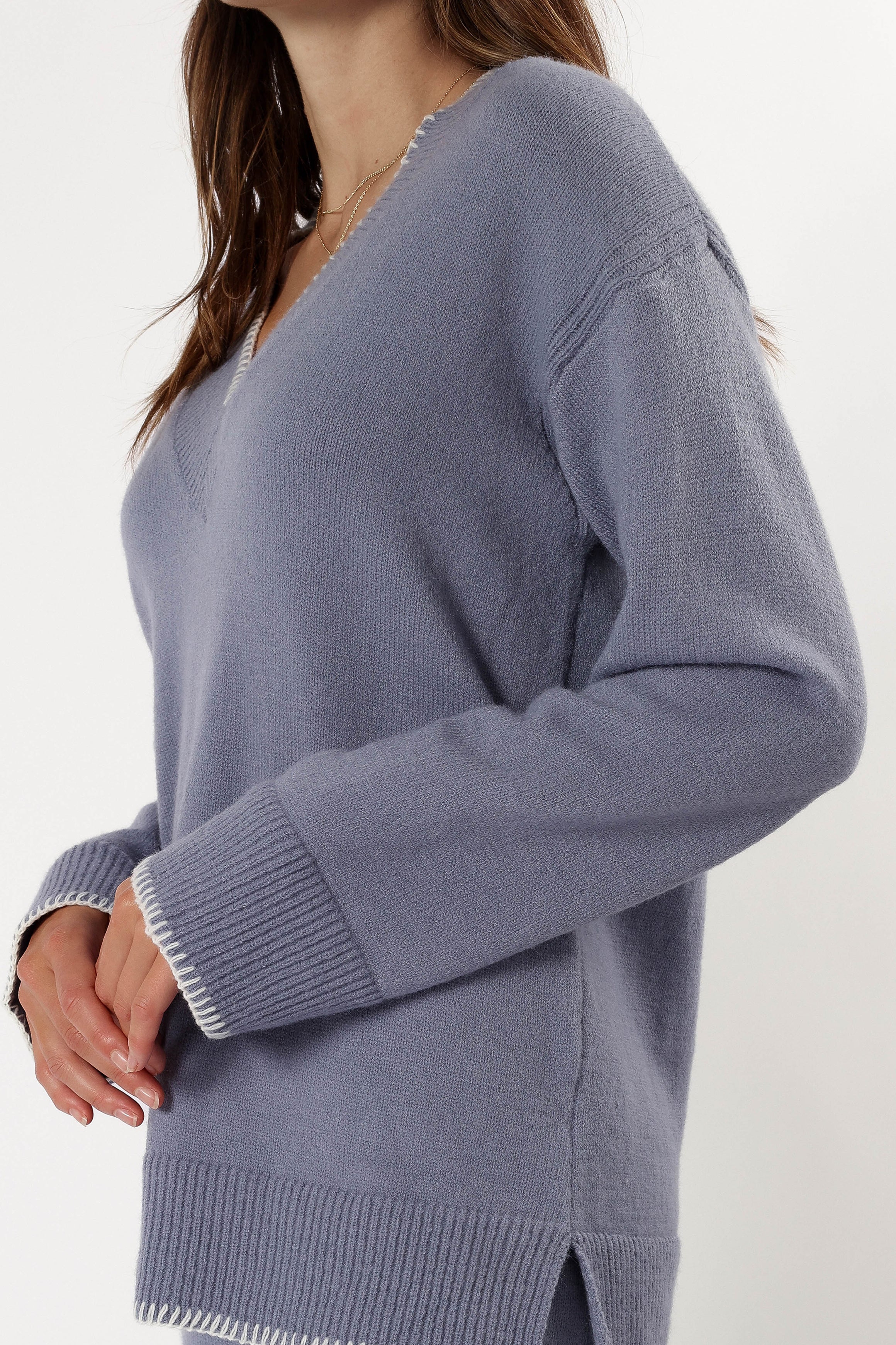 TOPS @Josslyn Sweater - Grey (Hold for Cool Beginnings)