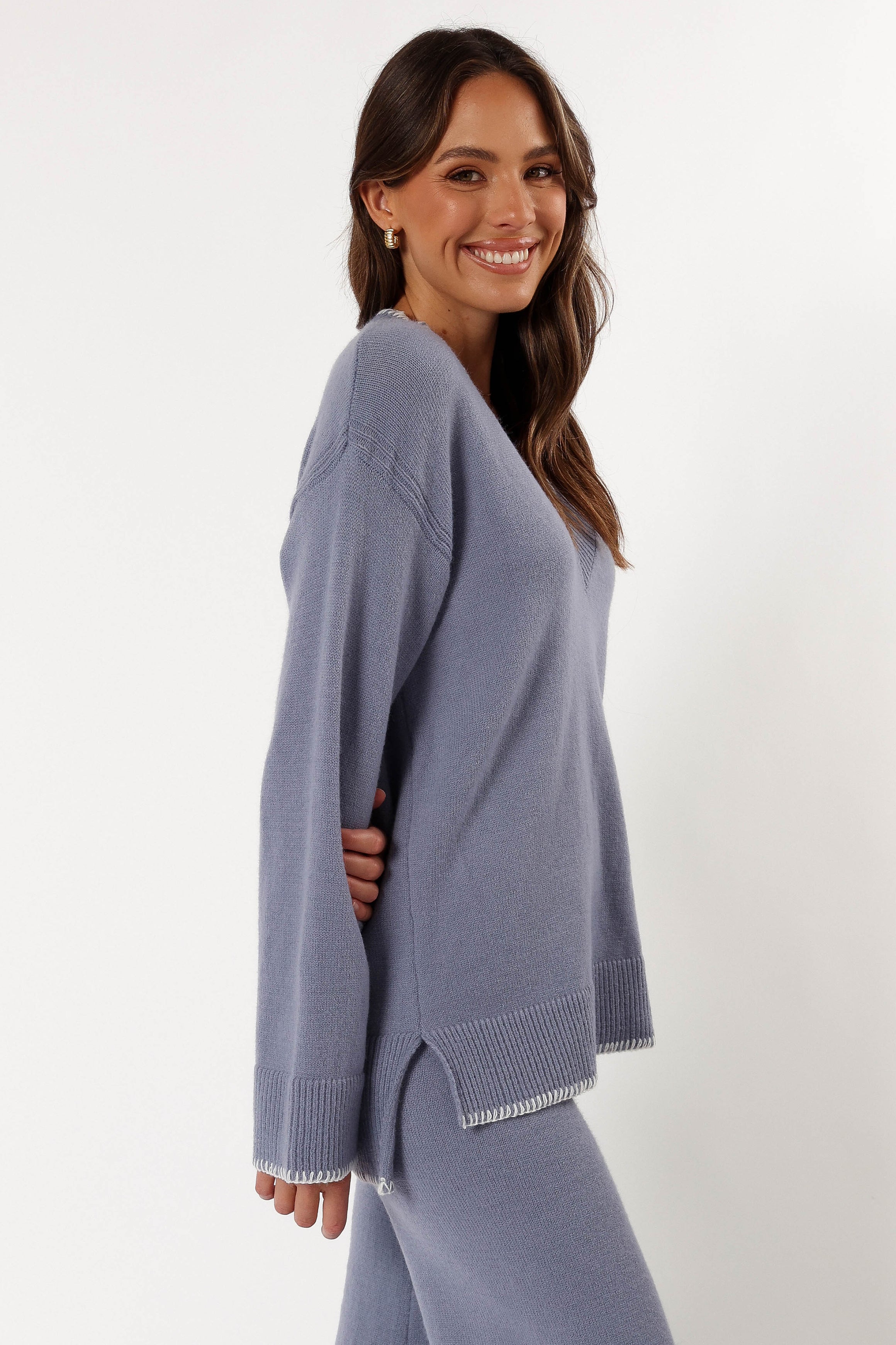 TOPS @Josslyn Sweater - Grey (Hold for Cool Beginnings)