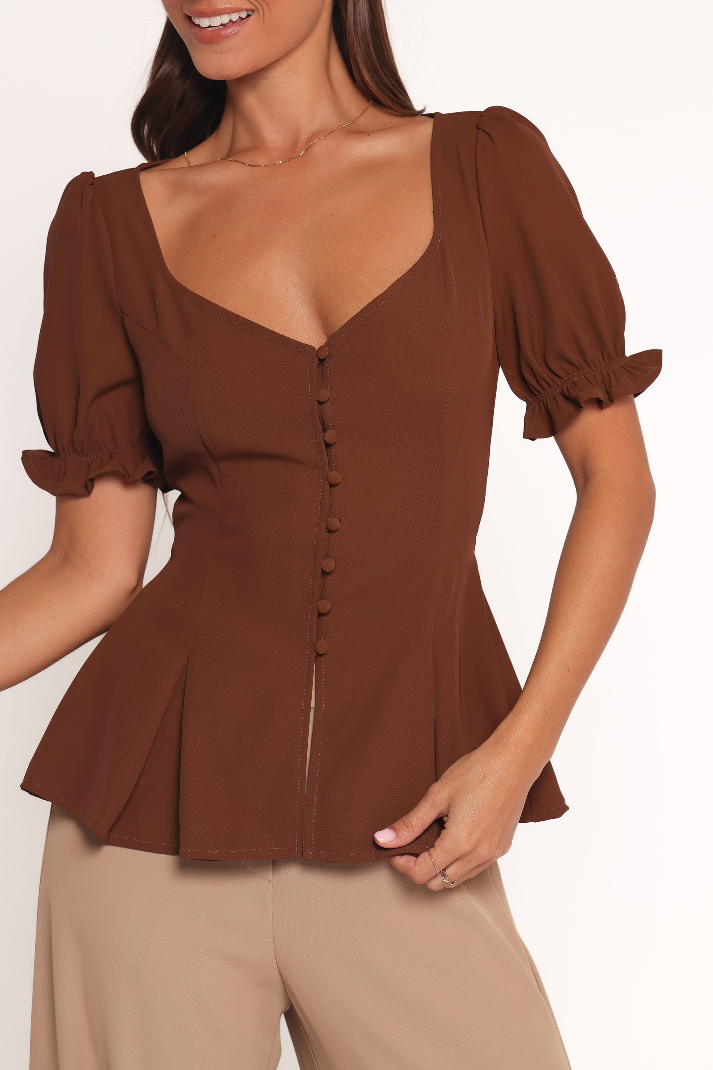 TOPS Kameran Top - Chocolate