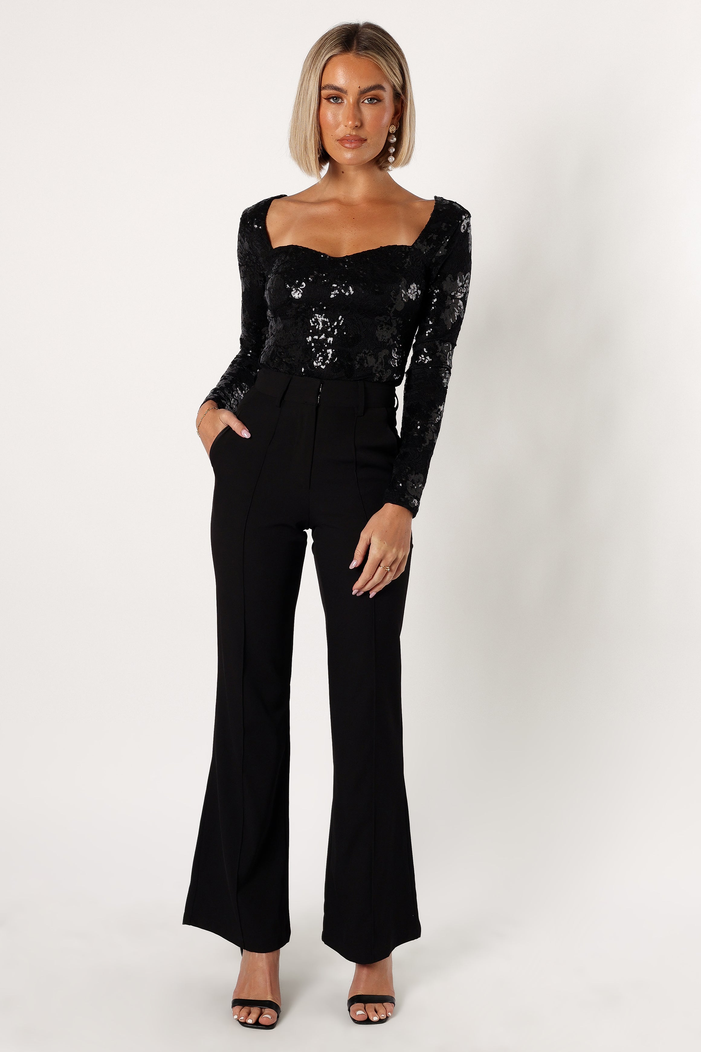 TOPS @Karter Bodysuit - Black