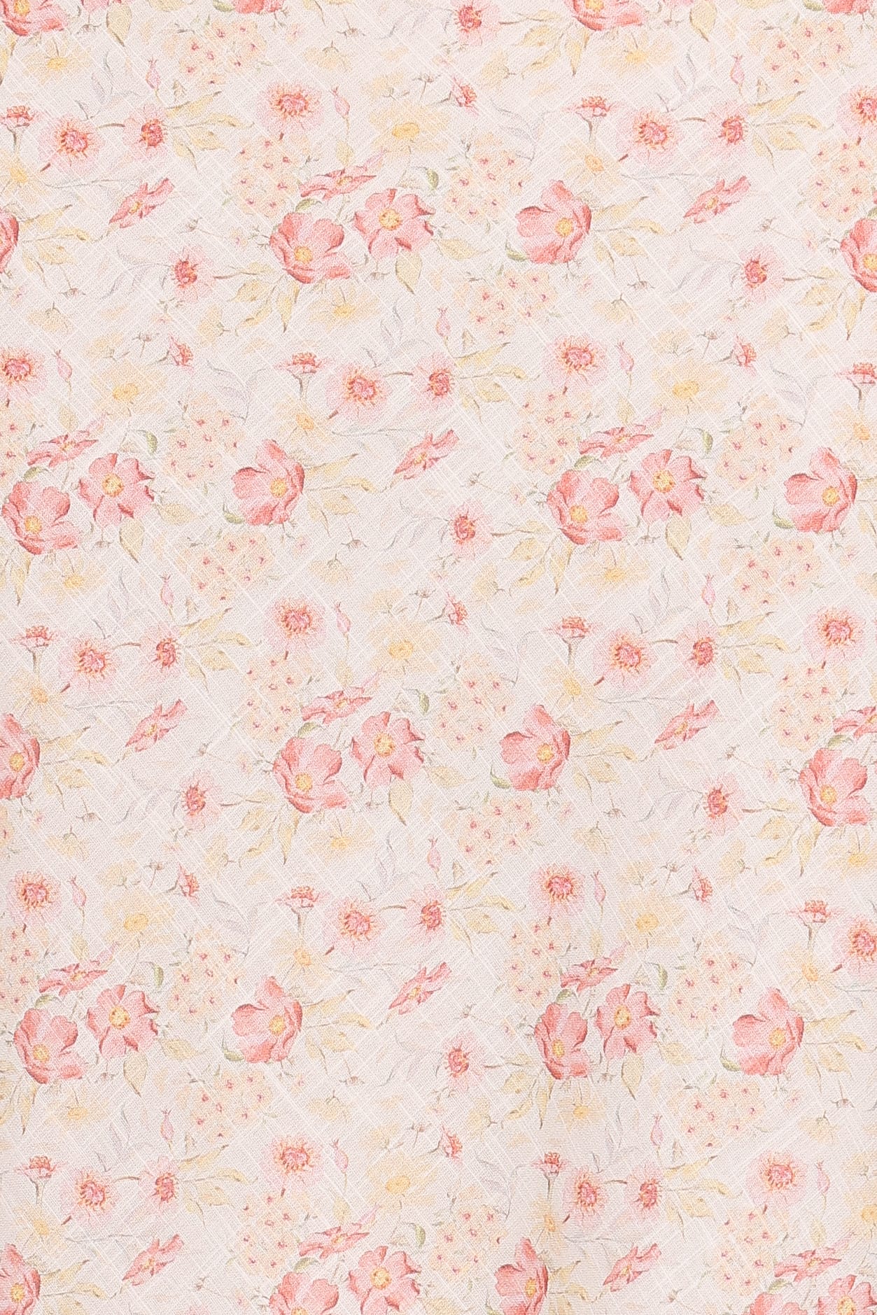 TOPS Kedra Tie Shoulder Top - Peach Ditsy Floral