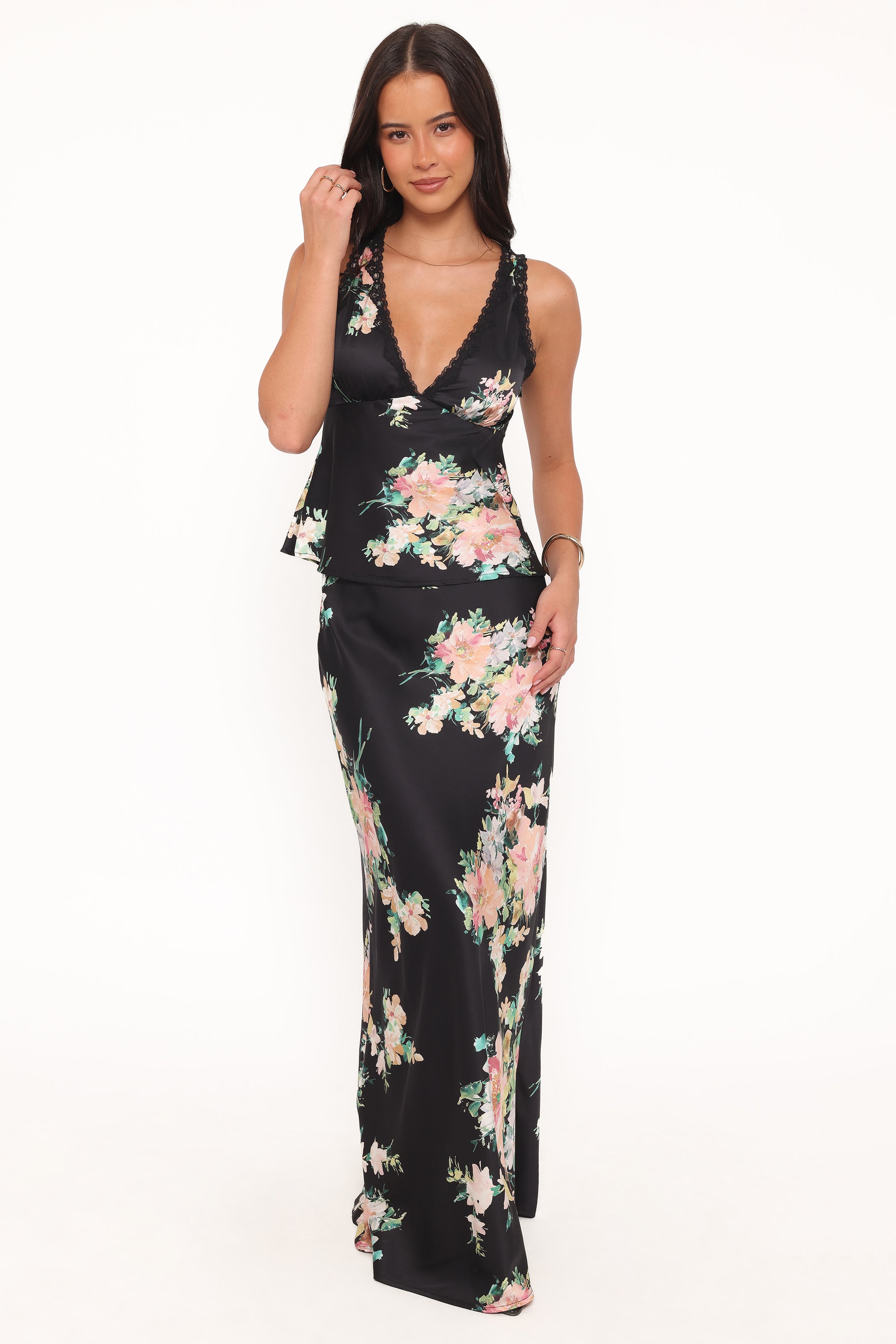 TOPS Kelso Top - Black Floral