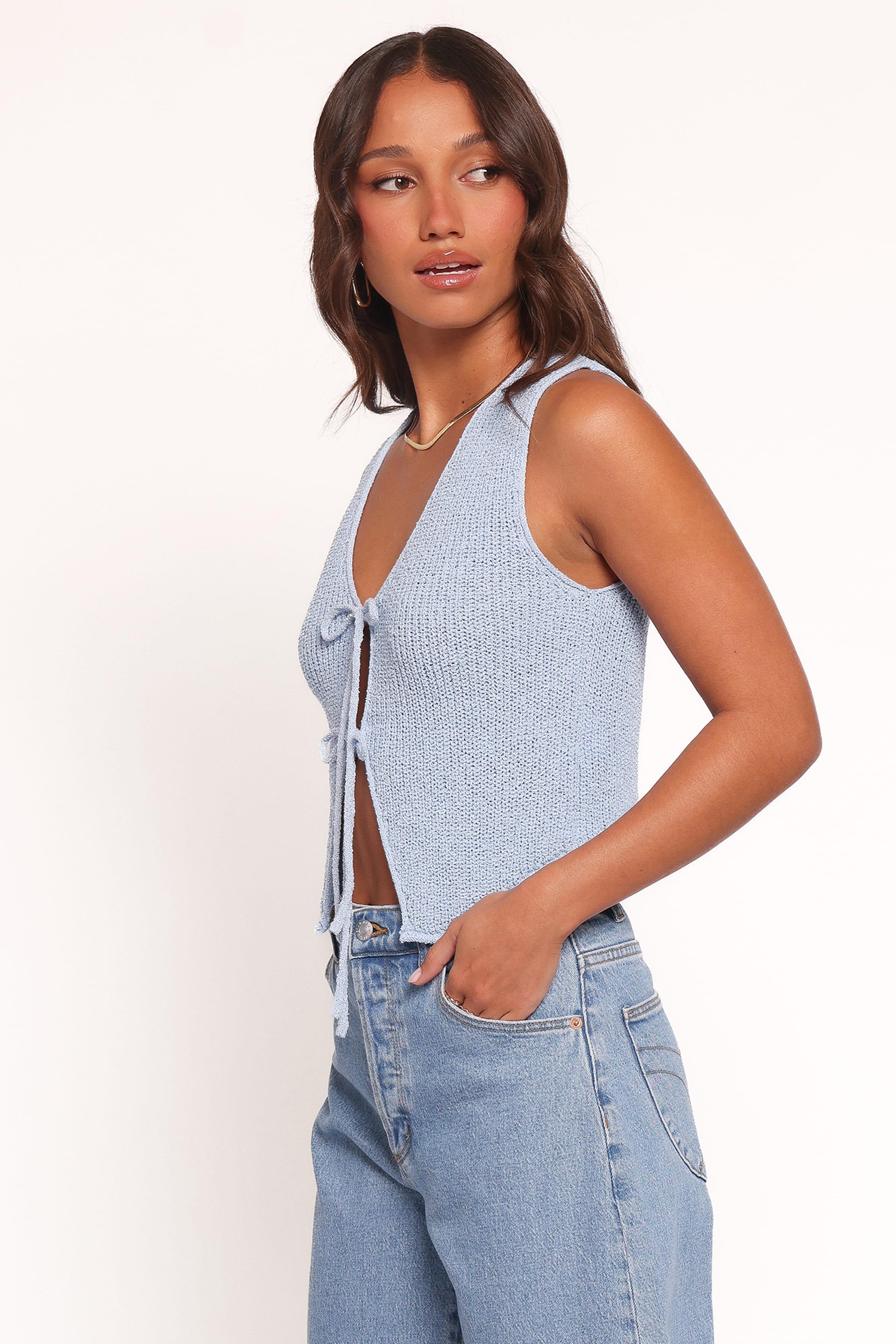 TOPS Kendall Knit Top - Light Blue