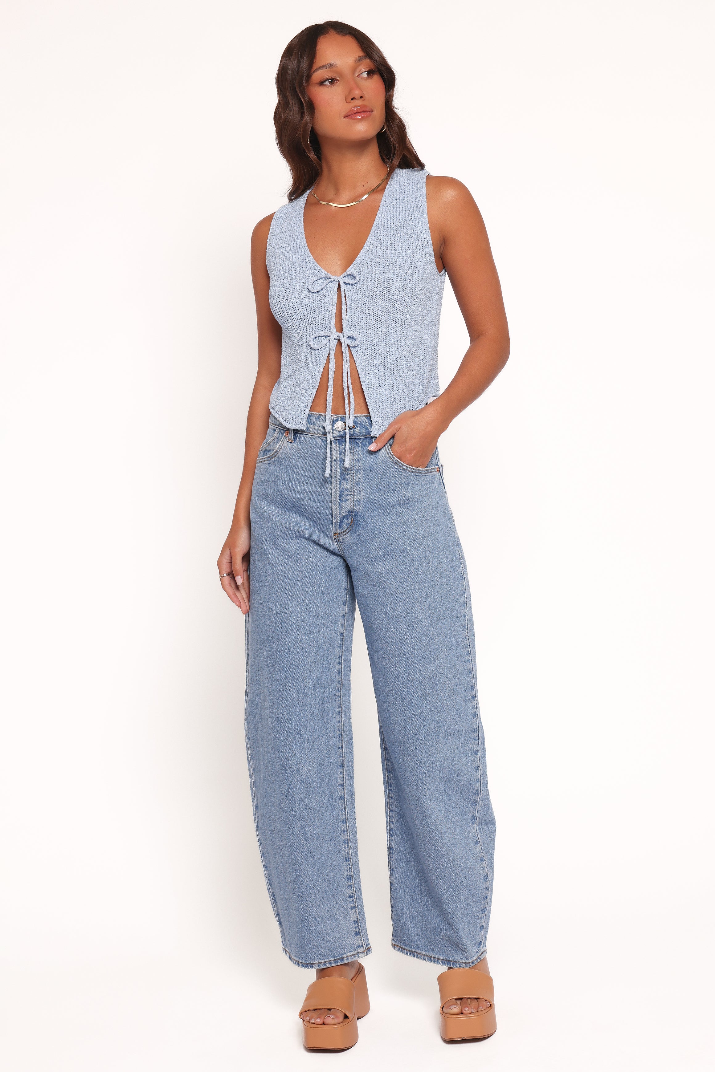 TOPS Kendall Knit Top - Light Blue