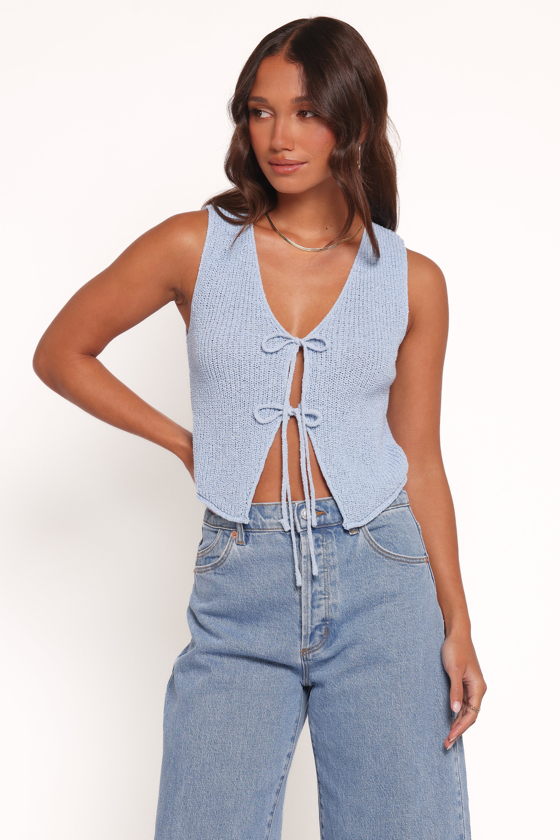 TOPS Kendall Knit Top - Light Blue