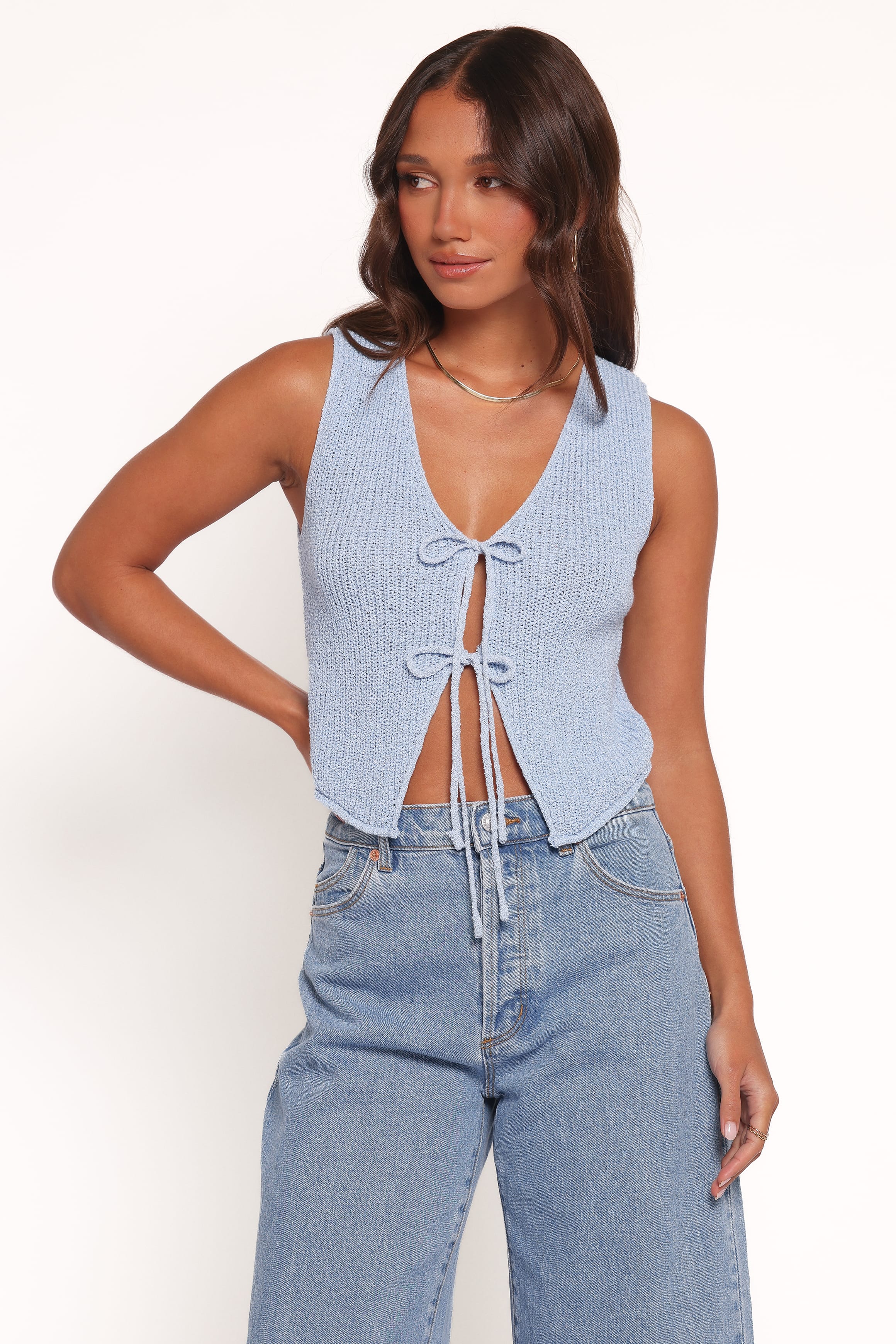 TOPS Kendall Knit Top - Light Blue