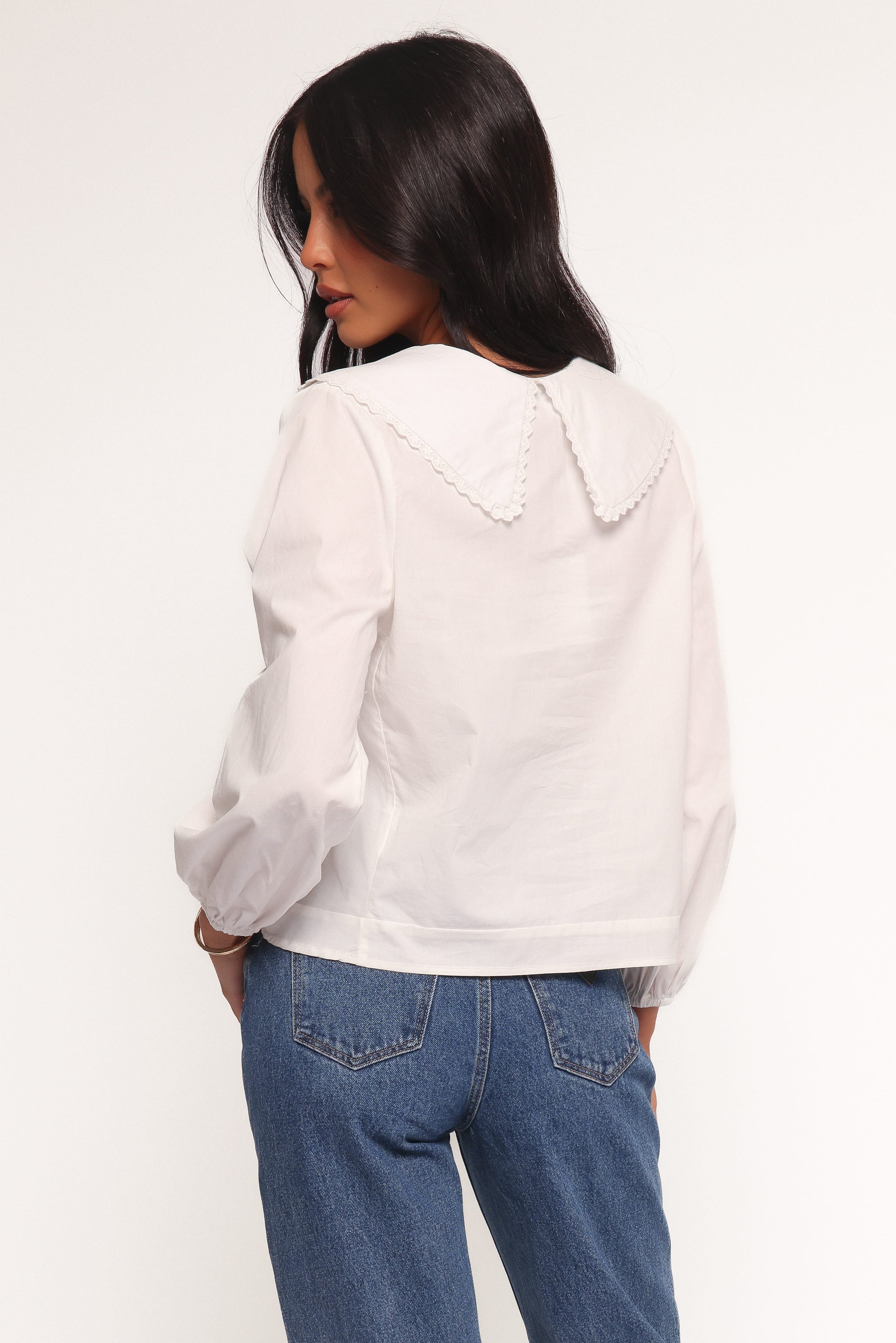 TOPS Kenna Long Sleeve Top - White