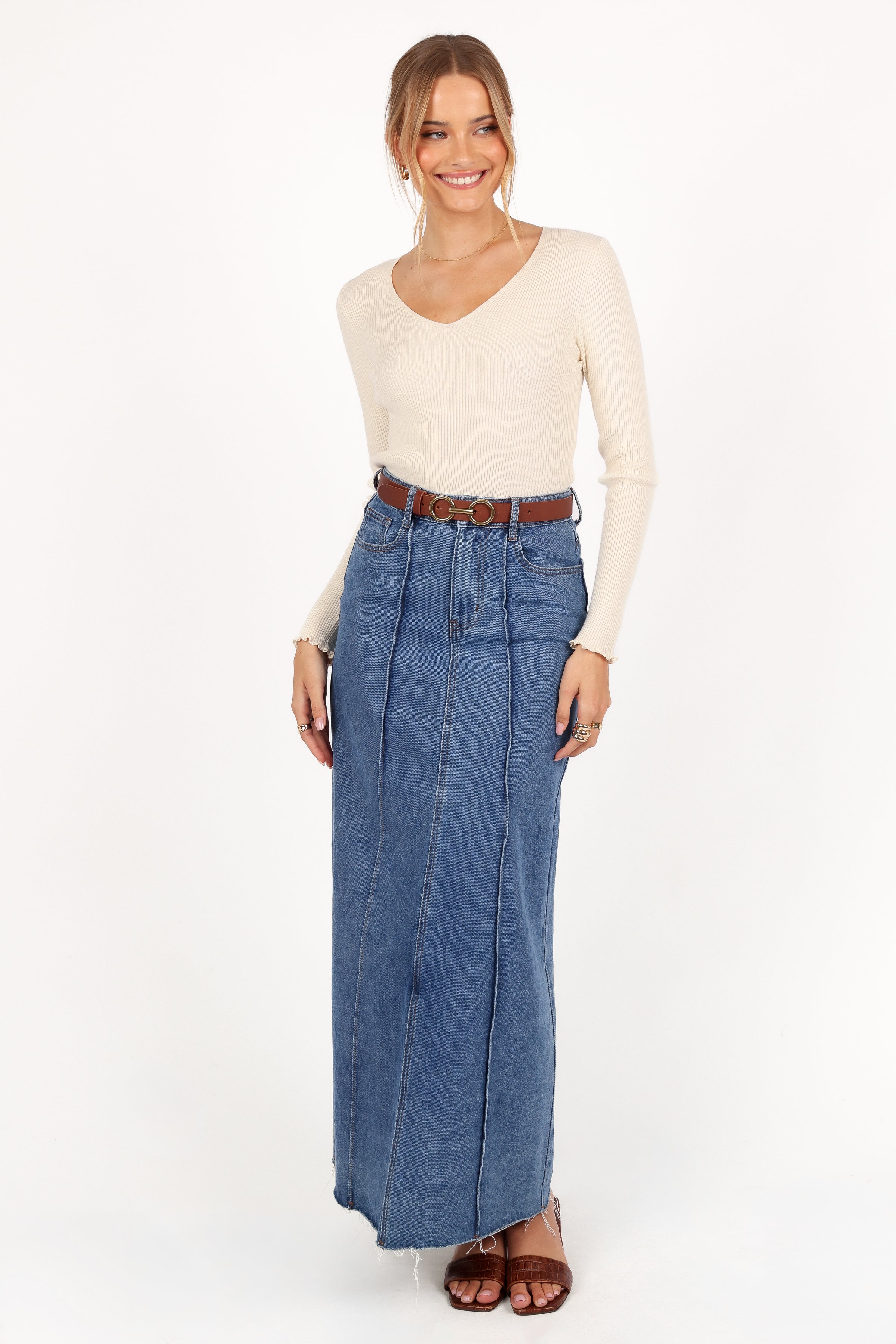 TOPS Kirsten Knit Top - Cream