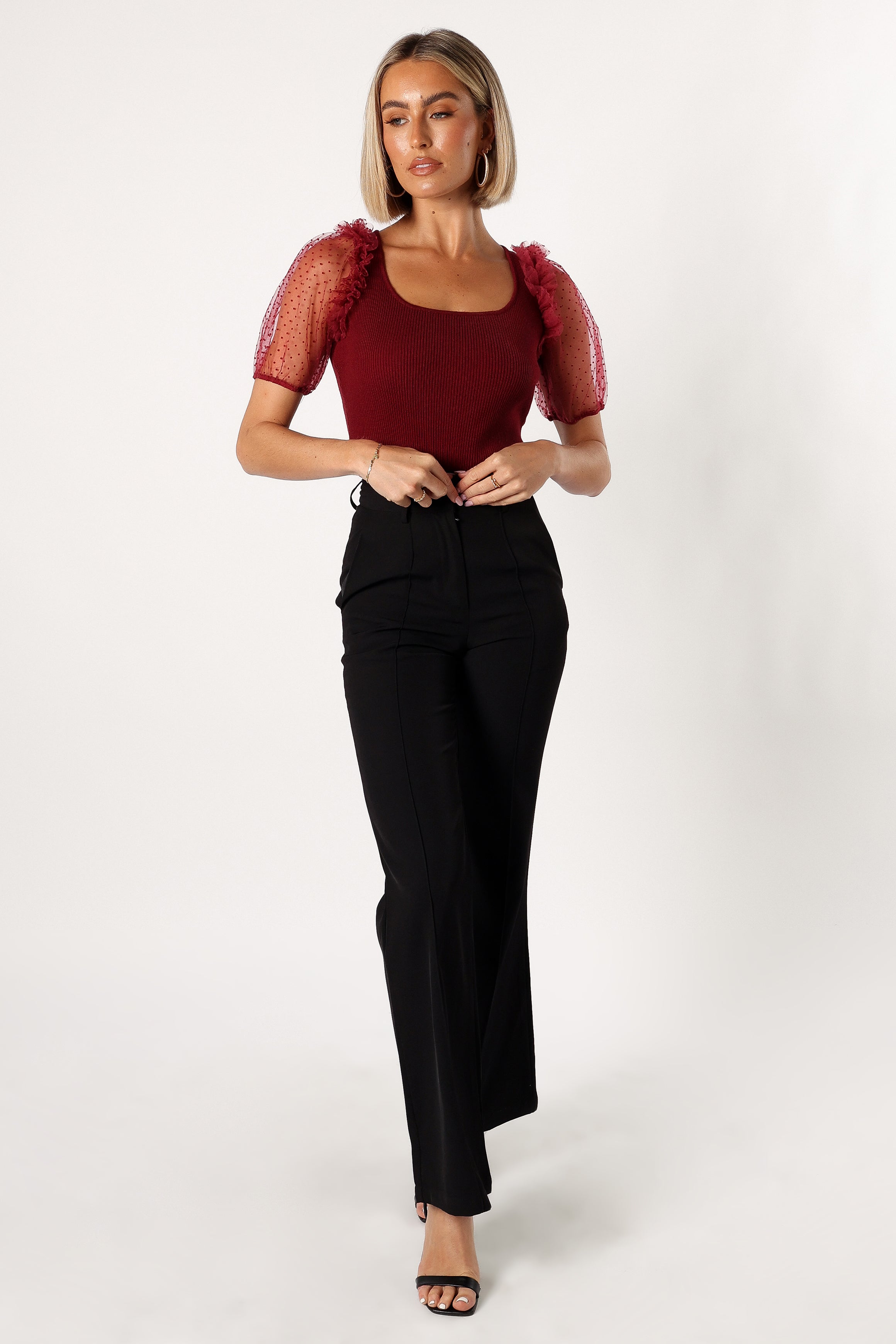 TOPS @Kristen Bodysuit - Burgundy