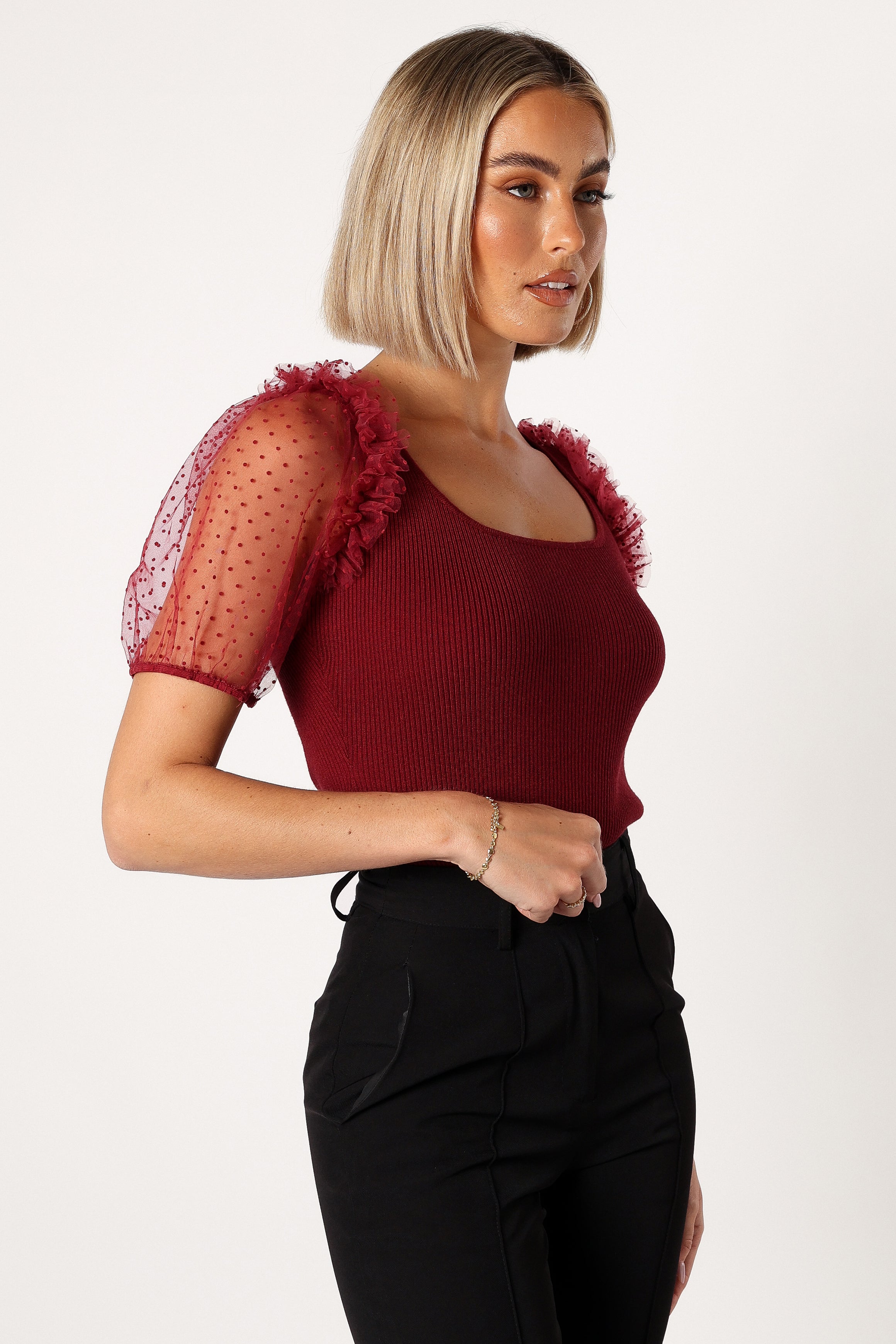 TOPS @Kristen Bodysuit - Burgundy
