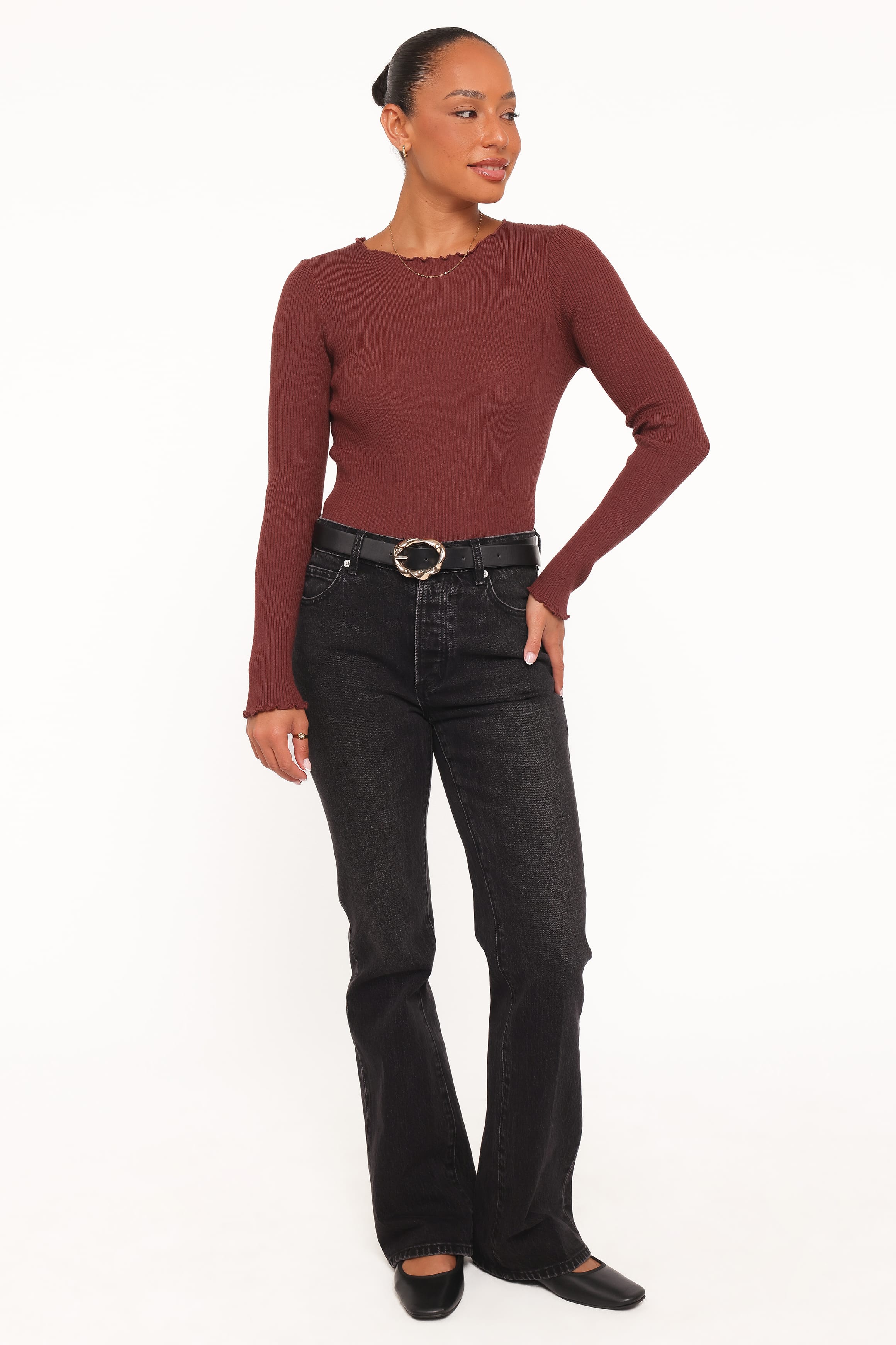 TOPS Kya Knit Top - Chocolate