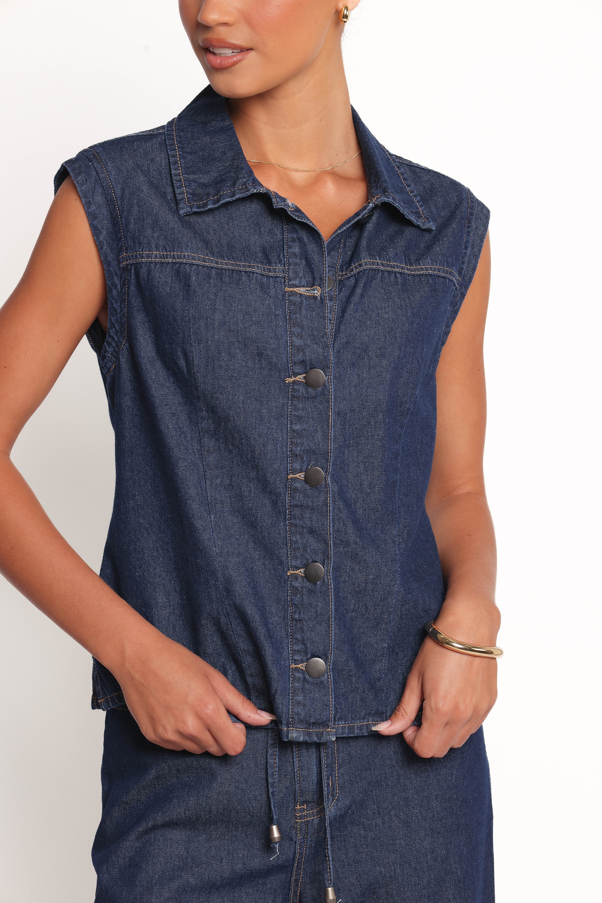 TOPS Kyrie Denim Top - Indigo