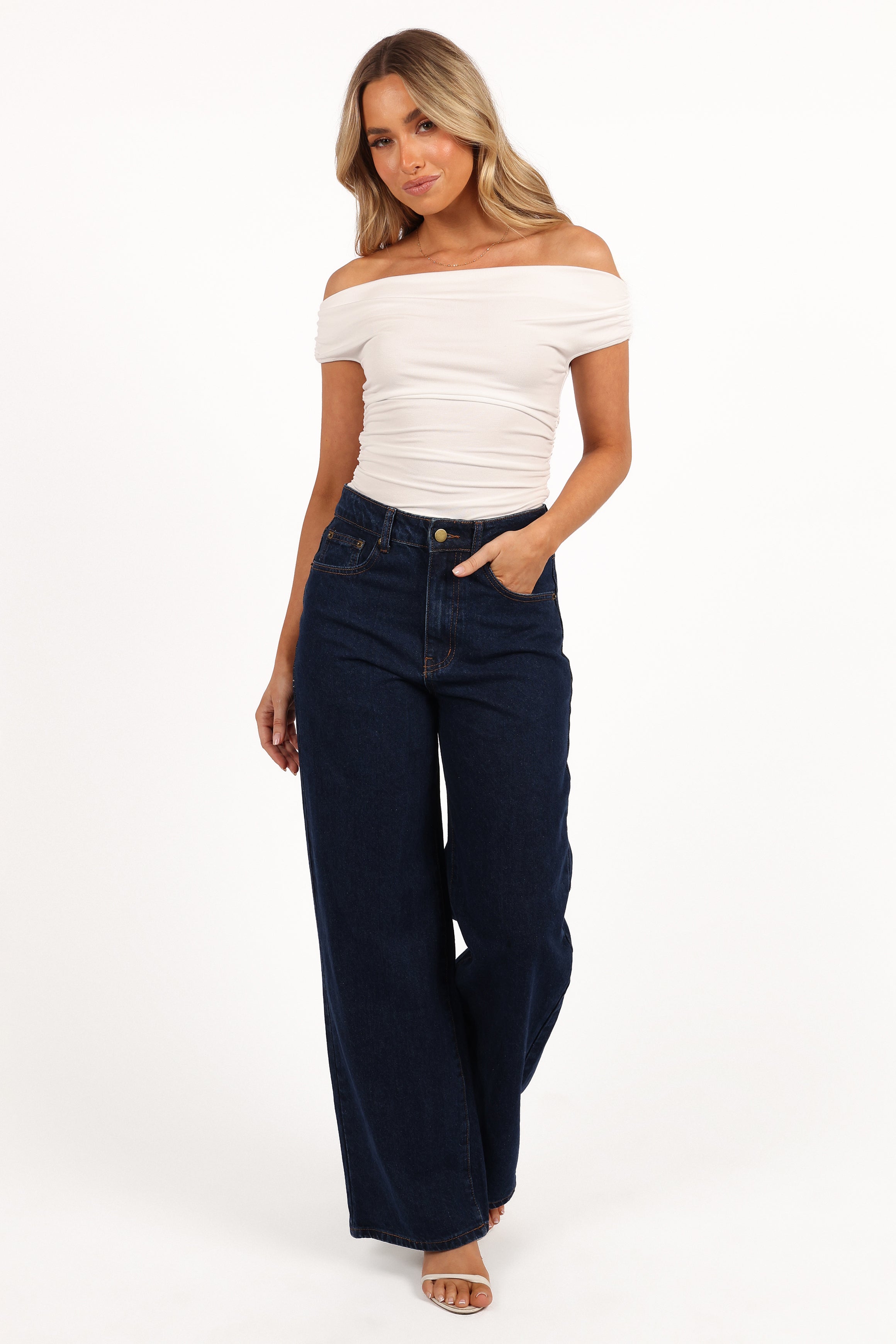 TOPS Lanna Off Shoulder Top - White
