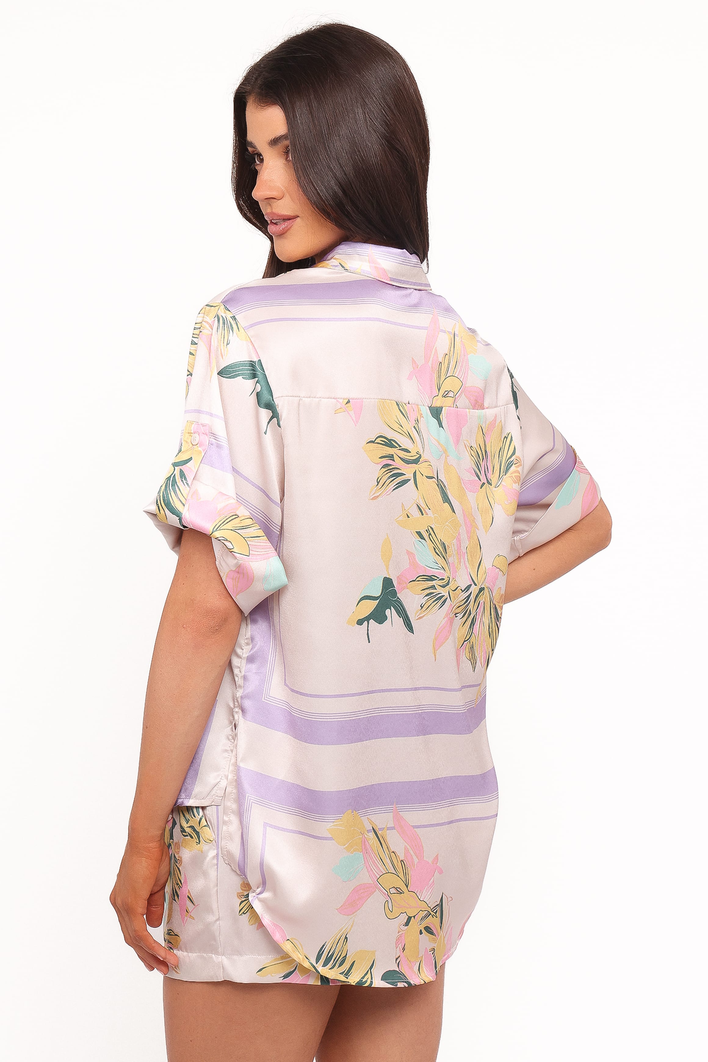 TOPS Lara Shirt - Lavender Print