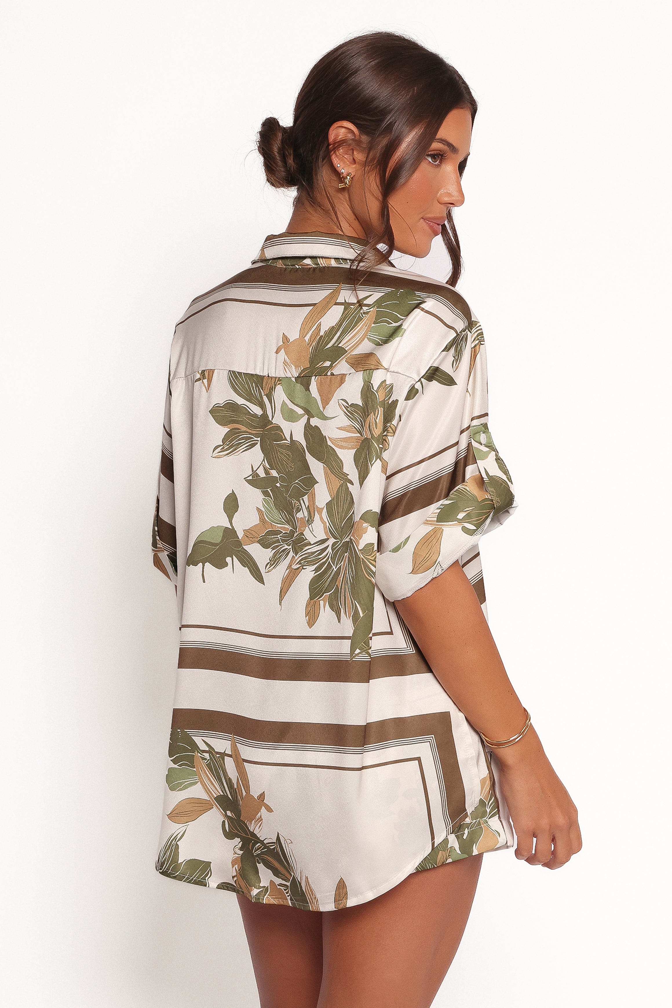TOPS Lara Shirt - Olive Print