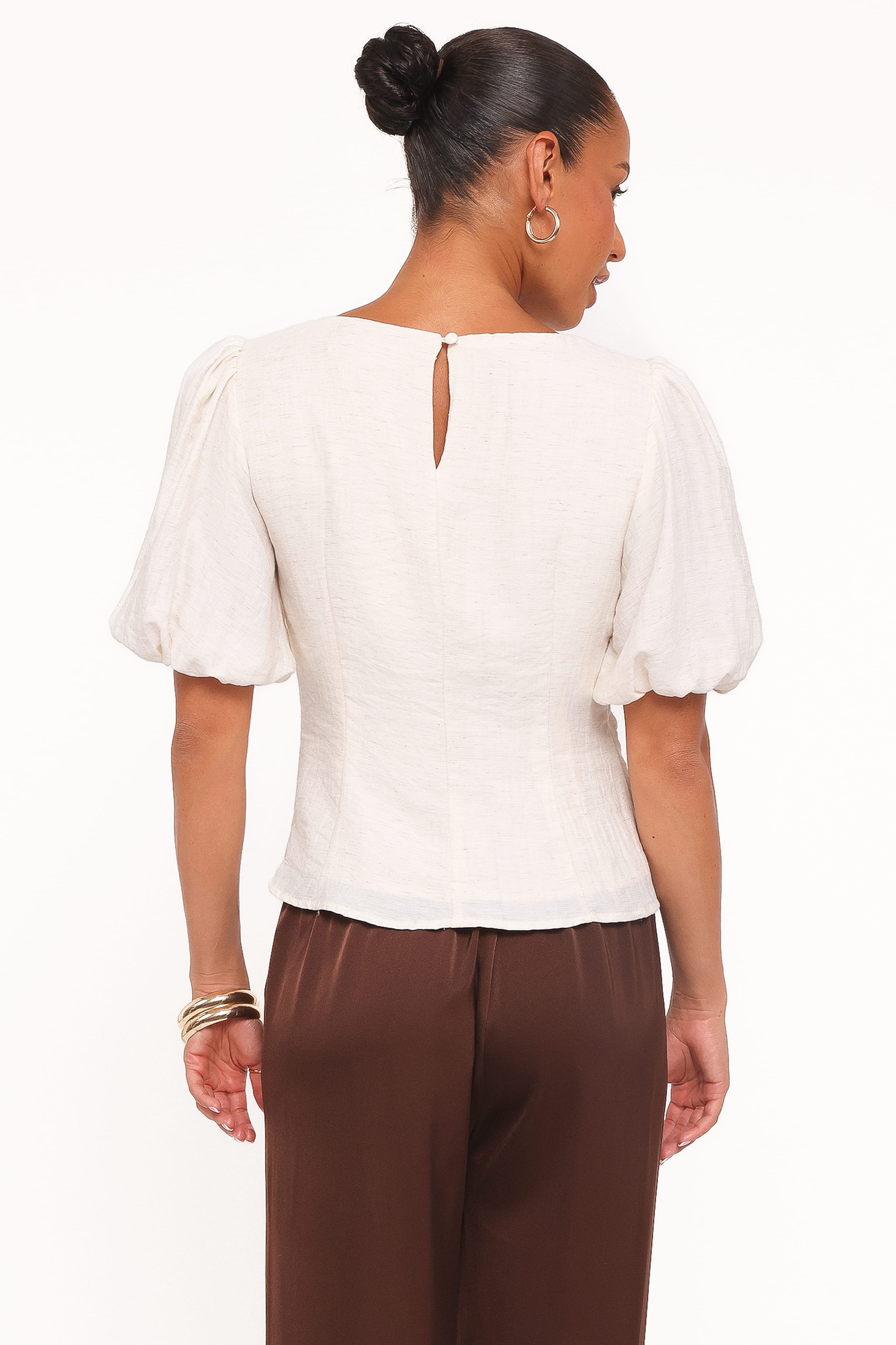 TOPS Laurel Puff Sleeve Top - Ivory